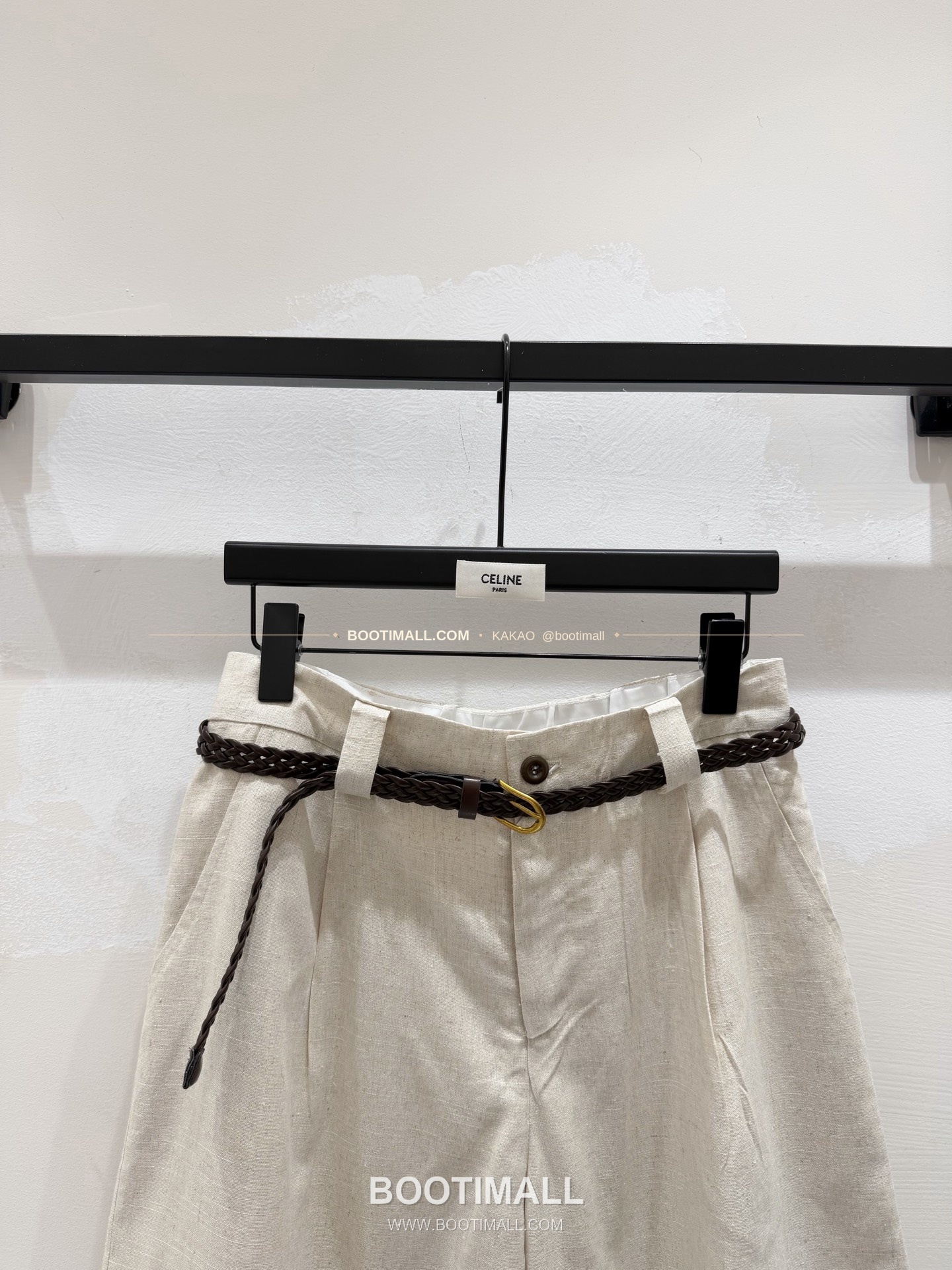 셀린느 2026 린넨 벨티드 루즈핏 숏팬츠 Celine 2026 Linen Belted Loose Fit Shorts 3