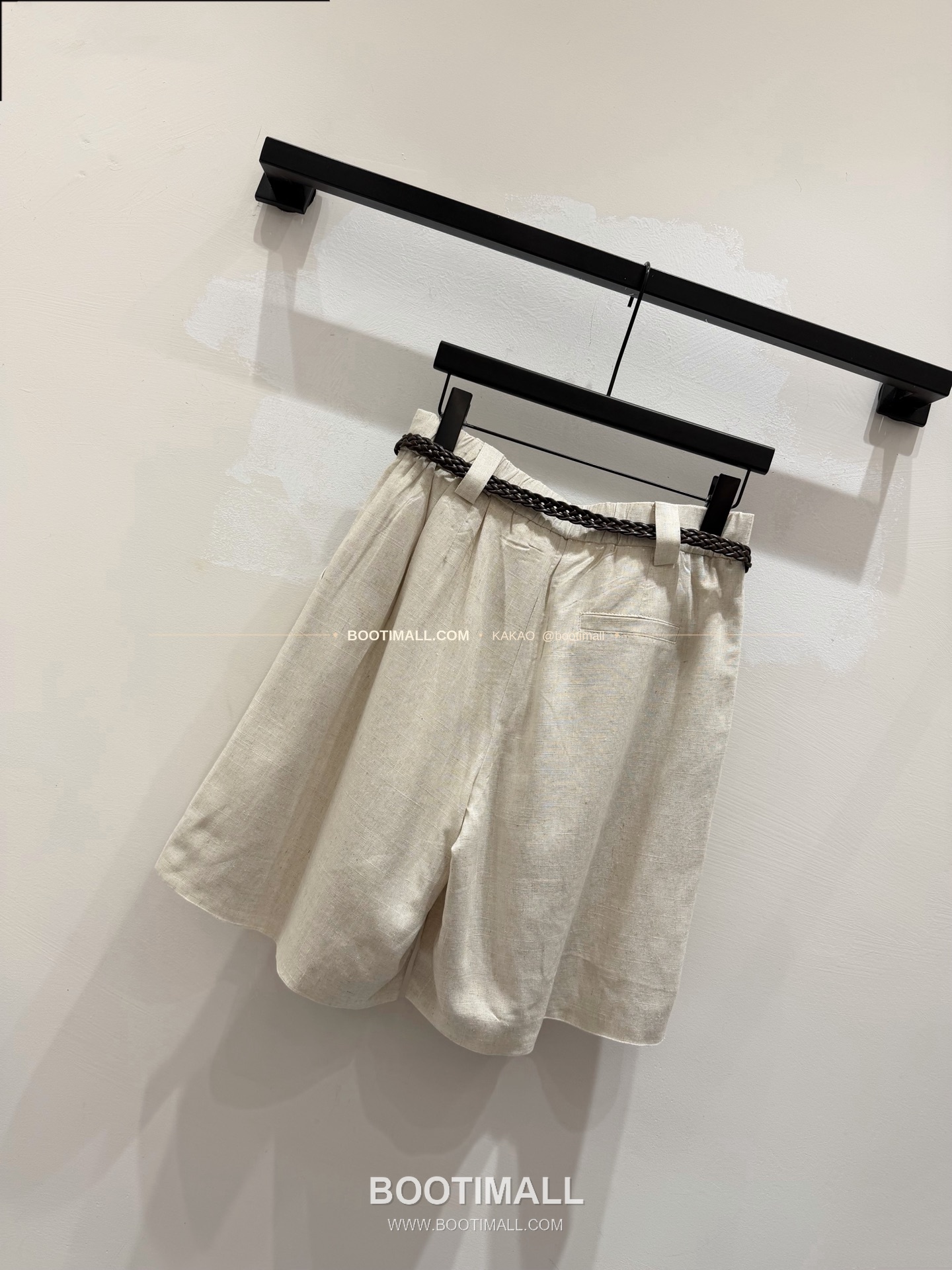 셀린느 2026 린넨 벨티드 루즈핏 숏팬츠 Celine 2026 Linen Belted Loose Fit Shorts 6