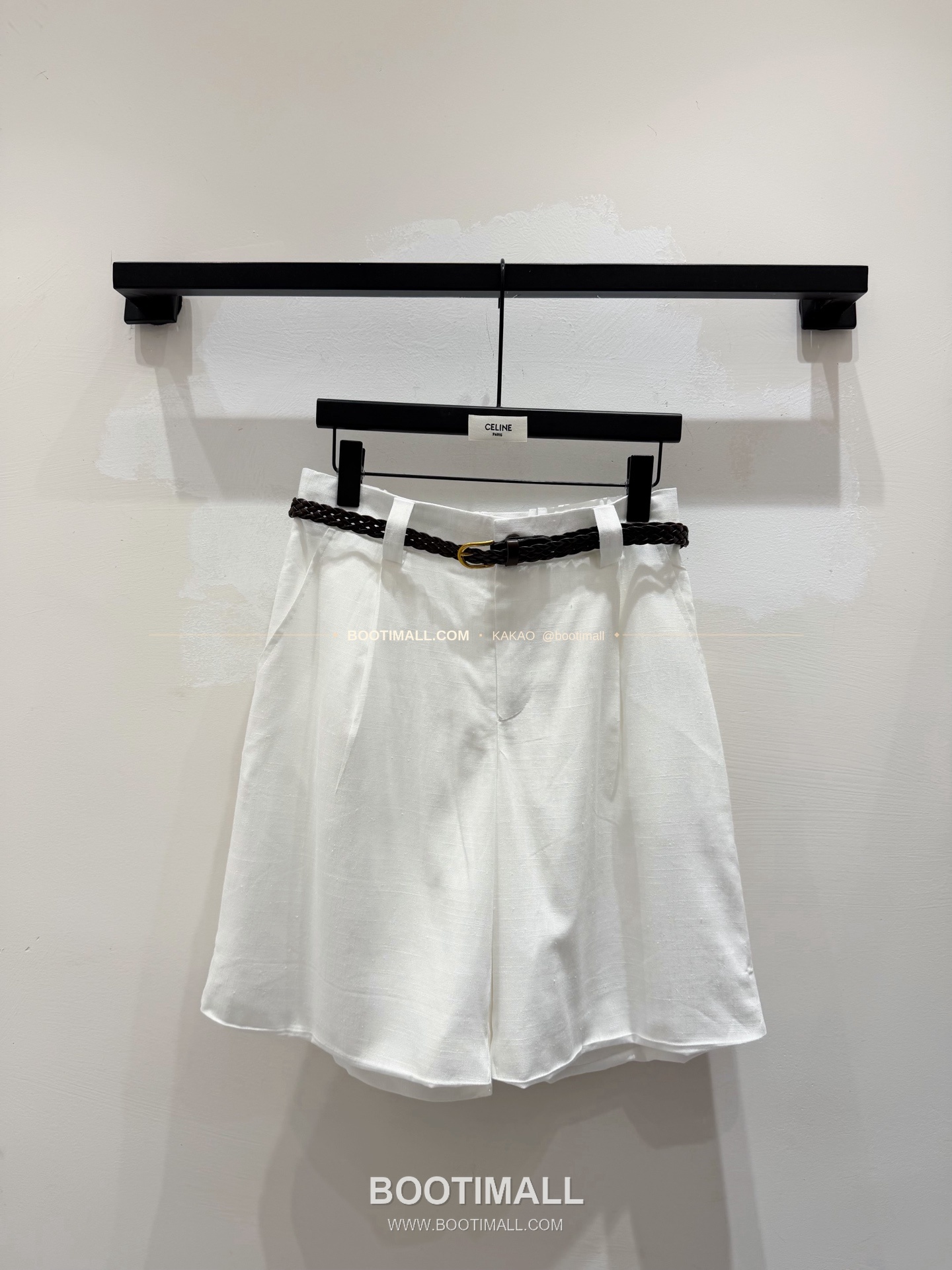 셀린느 2026 린넨 벨티드 루즈핏 숏팬츠 Celine 2026 Linen Belted Loose Fit Shorts 1