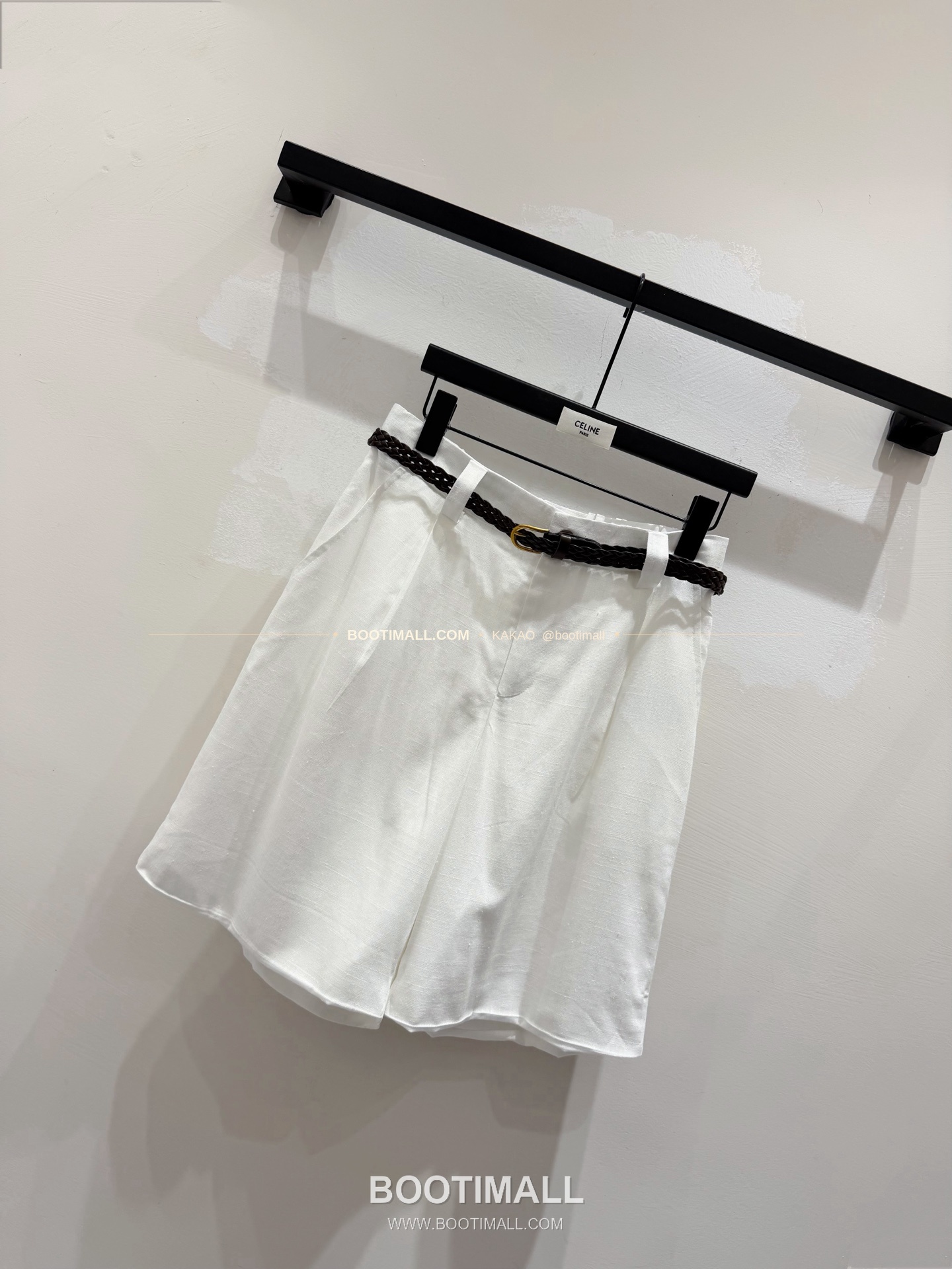 셀린느 2026 린넨 벨티드 루즈핏 숏팬츠 Celine 2026 Linen Belted Loose Fit Shorts 2