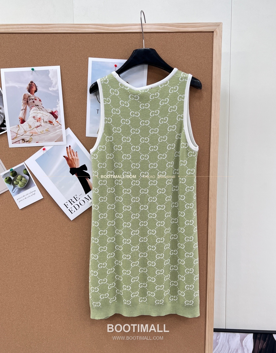 구찌 2026SS GG 자카드 니트 루즈핏 슬리브리스 롱원피스 그린 Gucci 2026 SS GG Jacquard Knit Loose Fit Sleeveless Long Dress Green 9
