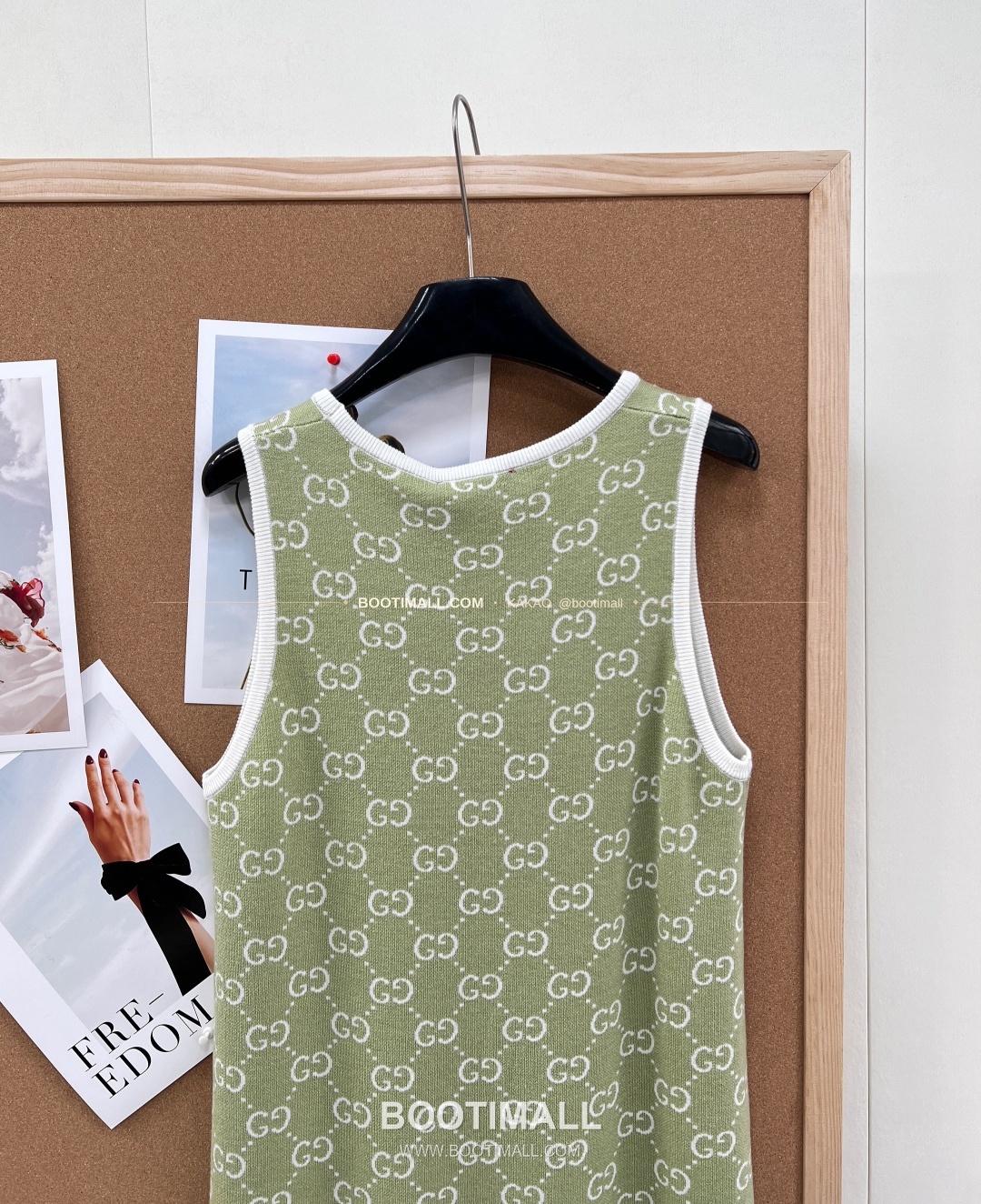구찌 2026SS GG 자카드 니트 루즈핏 슬리브리스 롱원피스 그린 Gucci 2026 SS GG Jacquard Knit Loose Fit Sleeveless Long Dress Green 17