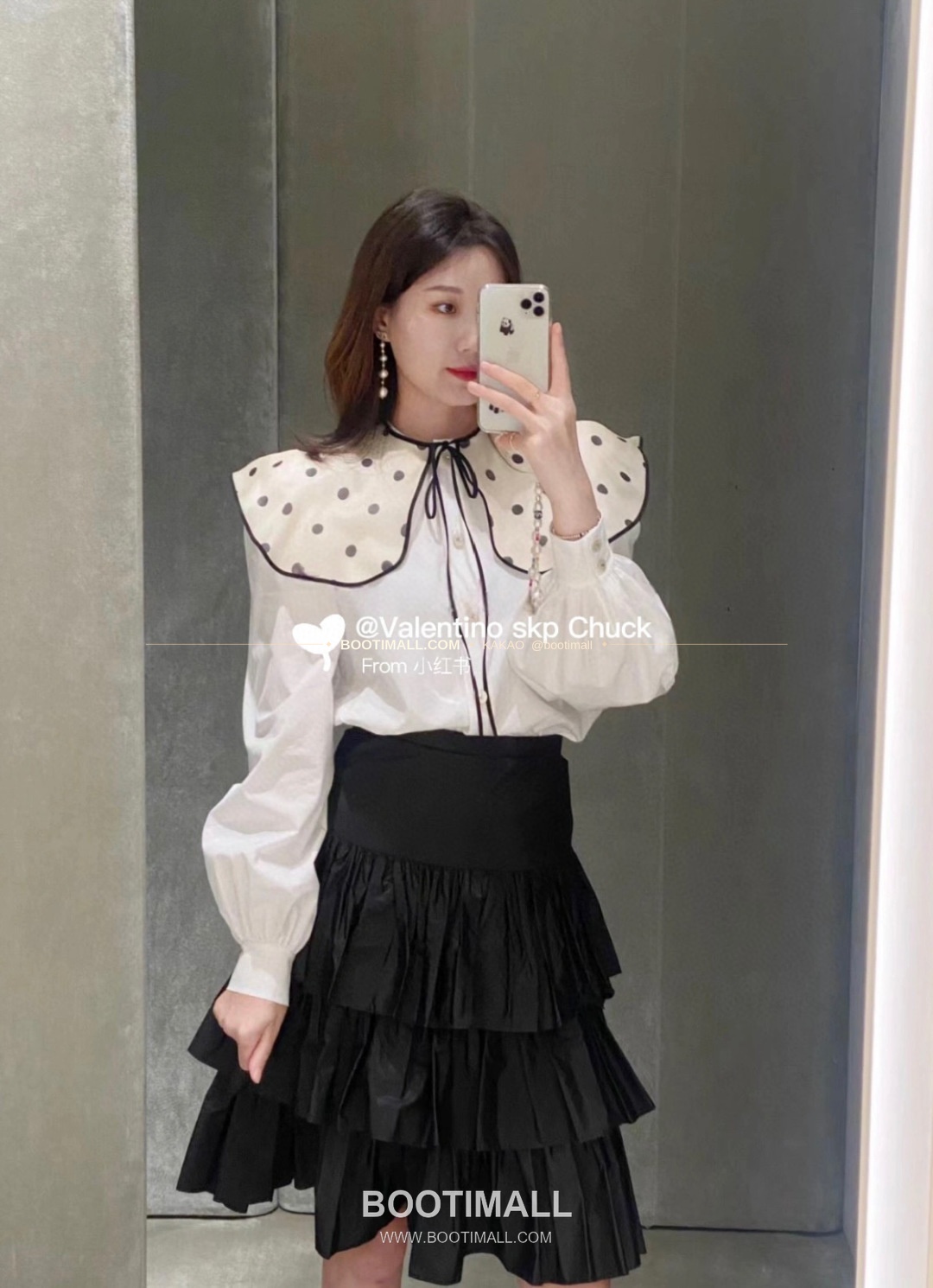 발렌티노 2026SS 티어드 플레어 하이웨이스트 미디 스커트 Valentino 2026 SS Tiered Flare High Waist Midi Skirt 7