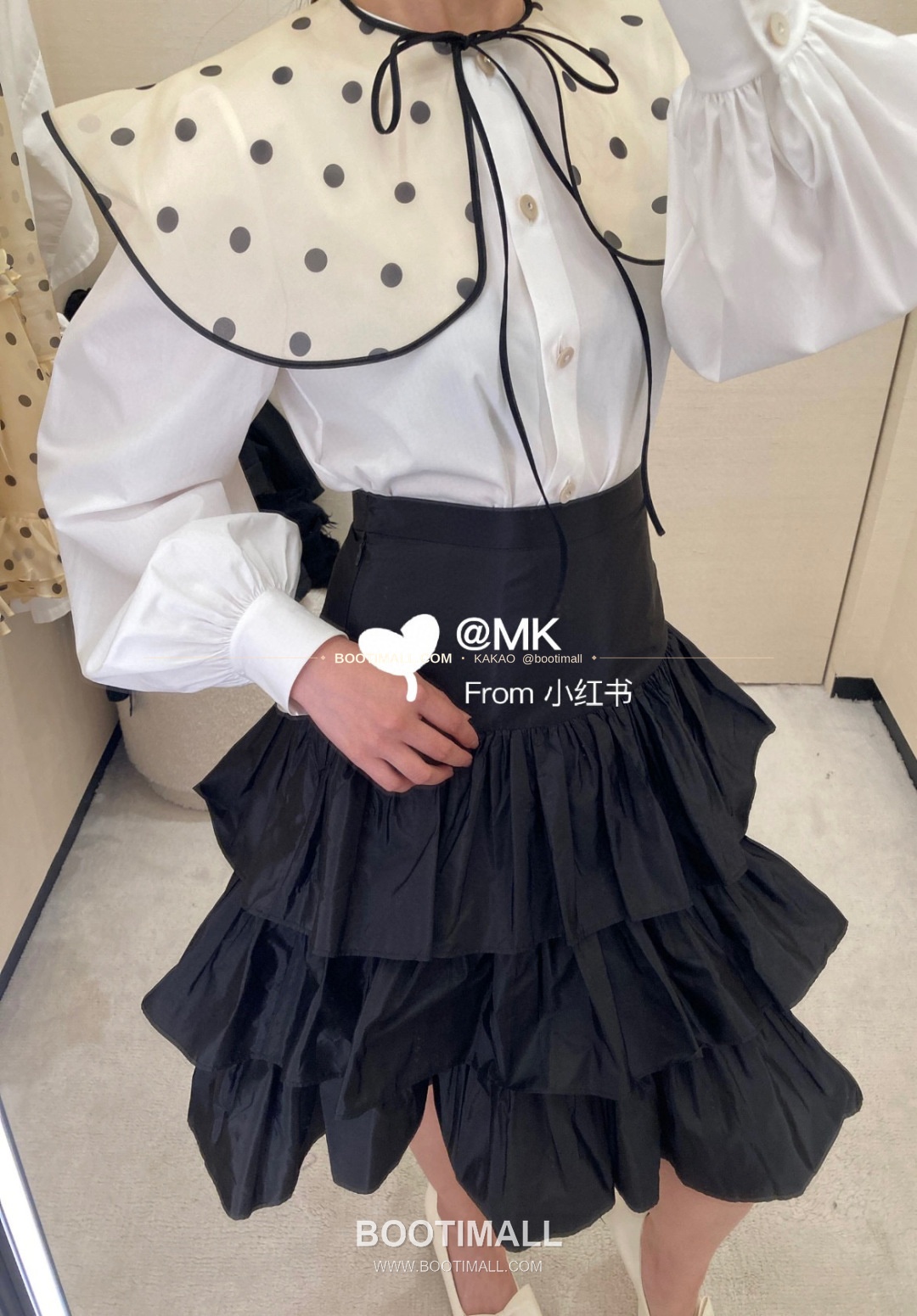 발렌티노 2026SS 티어드 플레어 하이웨이스트 미디 스커트 Valentino 2026 SS Tiered Flare High Waist Midi Skirt 9