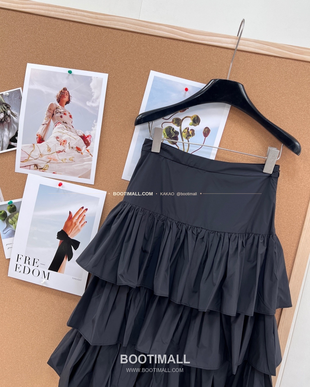 발렌티노 2026SS 티어드 플레어 하이웨이스트 미디 스커트 Valentino 2026 SS Tiered Flare High Waist Midi Skirt 12