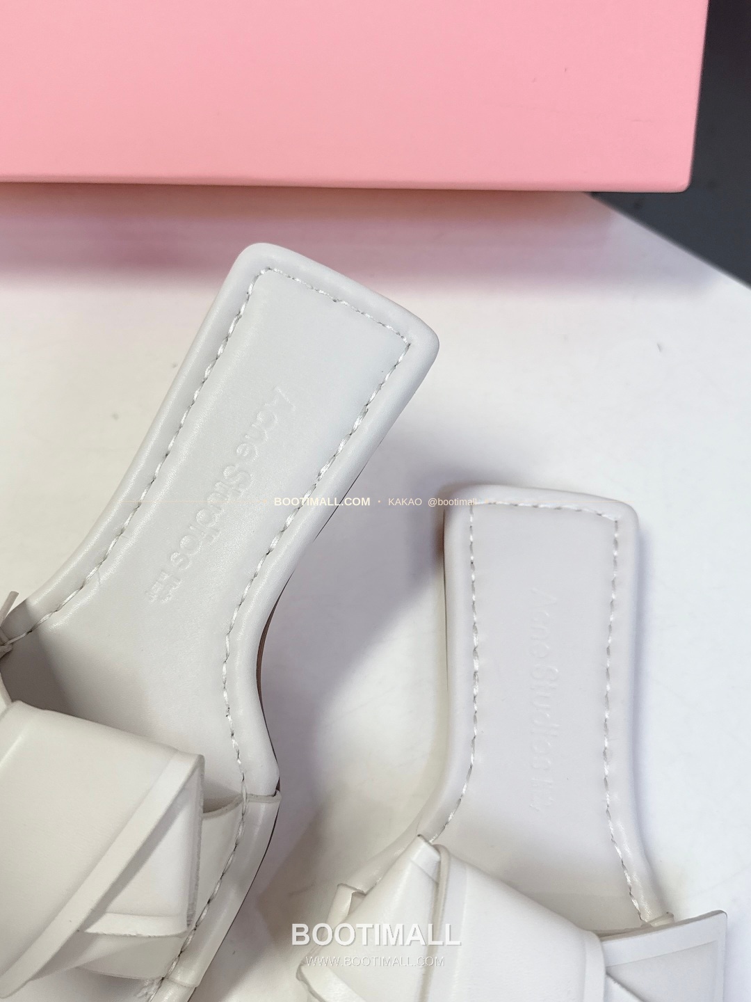 아크네스튜디오 레더 보우 스트랩 스퀘어토 플랫 슬리퍼 Acne Studios Leather Bow Strap Square Toe Flat Sandals 8