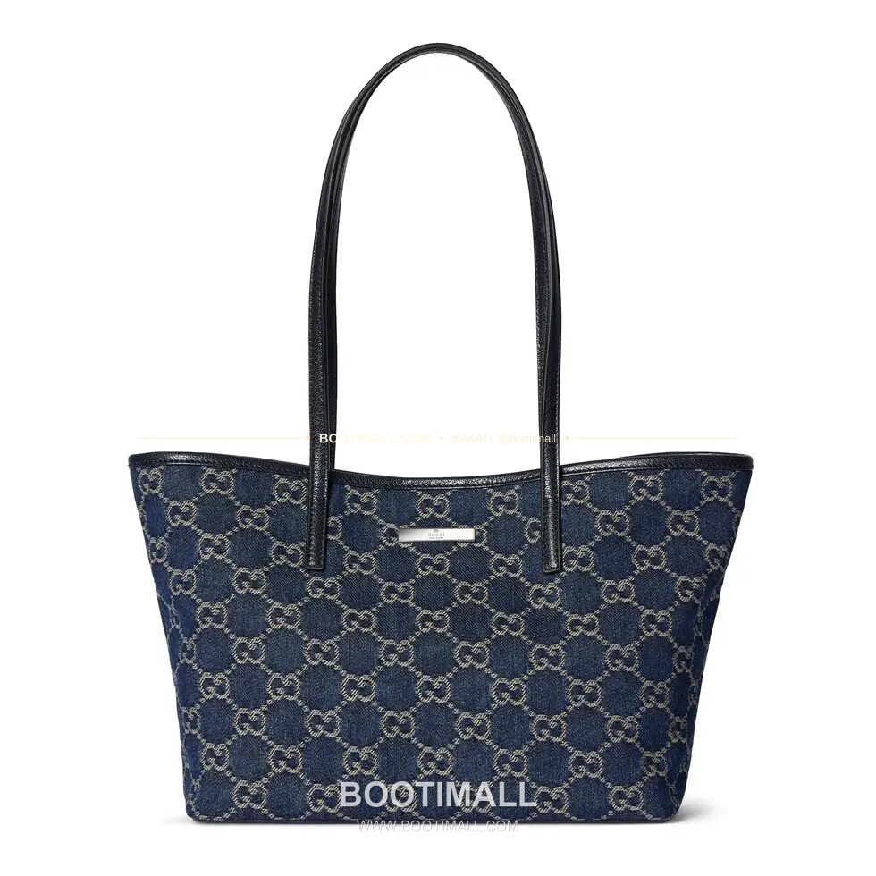 구찌 Generation GG 데님 로고 플라크 토트백 Gucci Generation GG Denim Logo Plaque Tote Bag 875236 25cm 10