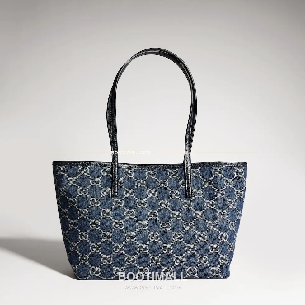 구찌 Generation GG 데님 로고 플라크 토트백 Gucci Generation GG Denim Logo Plaque Tote Bag 875236 25cm 16