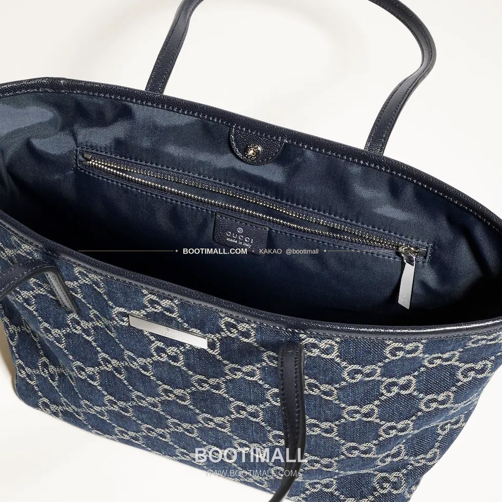 구찌 Generation GG 데님 로고 플라크 토트백 Gucci Generation GG Denim Logo Plaque Tote Bag 875236 25cm 17