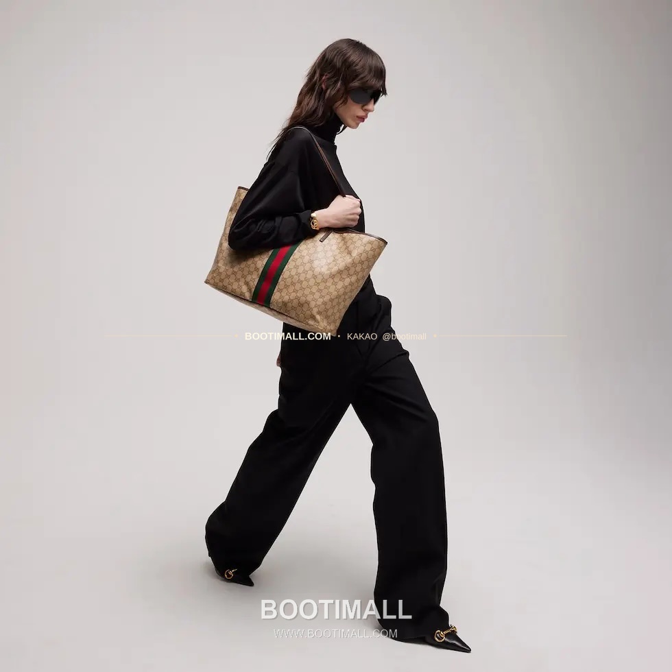 구찌 Generation GG 코팅 캔버스 웹스트랩 토트백 Gucci Generation GG Coated Canvas Web Strap Tote Bag 875236 25cm 2