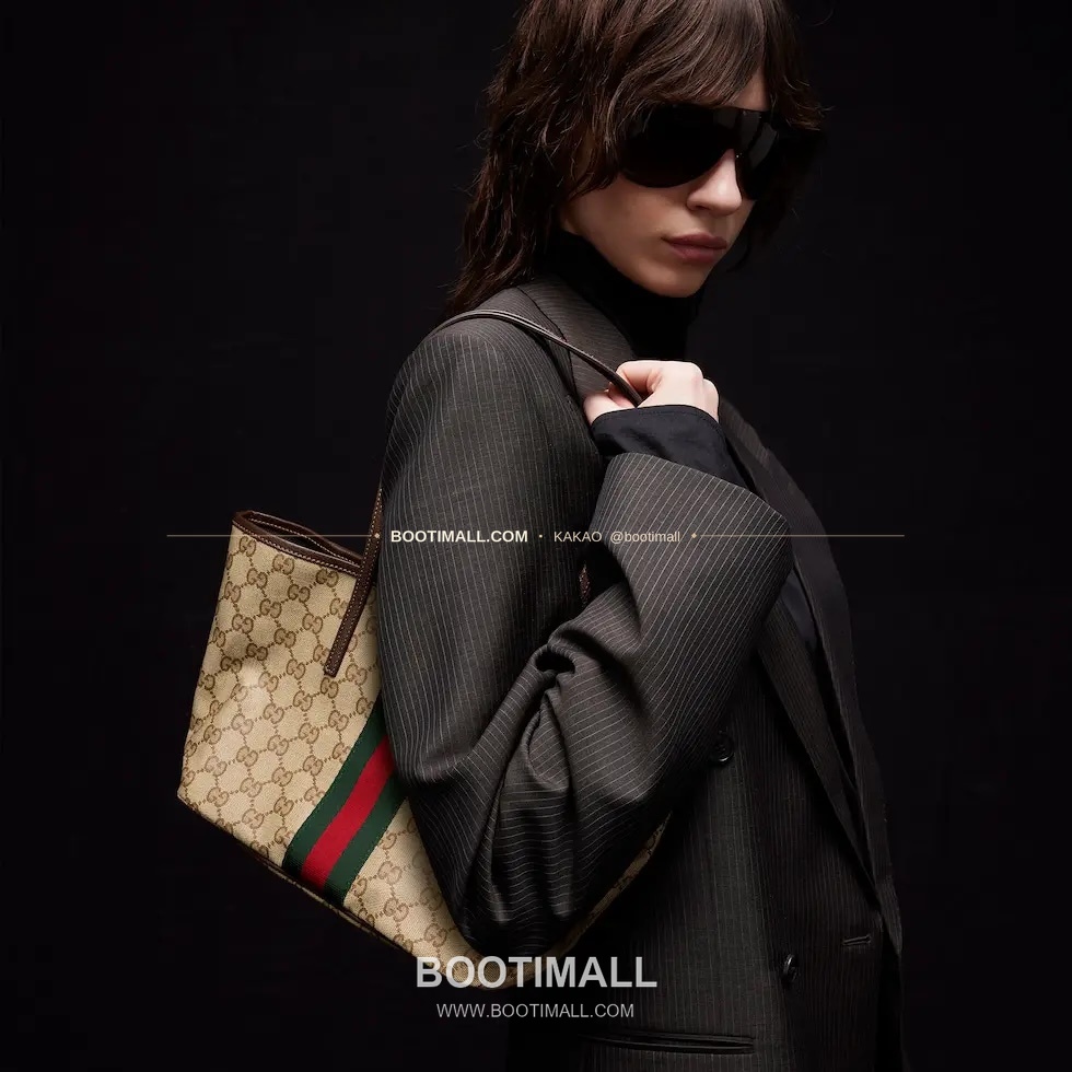 구찌 Generation GG 코팅 캔버스 웹스트랩 토트백 Gucci Generation GG Coated Canvas Web Strap Tote Bag 875236 25cm 11