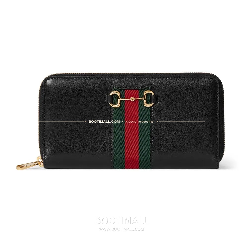 구찌 2026SS 레더 홀스빗 웹스트랩 지퍼 장지갑 Gucci 2026 SS Leather Horsebit Web Strap Zip Long Wallet 867124 19.5cm 1