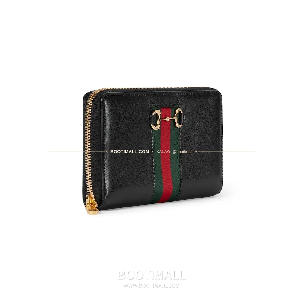 구찌 2026SS 레더 홀스빗 웹스트랩 지퍼 장지갑 Gucci 2026 SS Leather Horsebit Web Strap Zip Long Wallet 867124 19.5cm 3