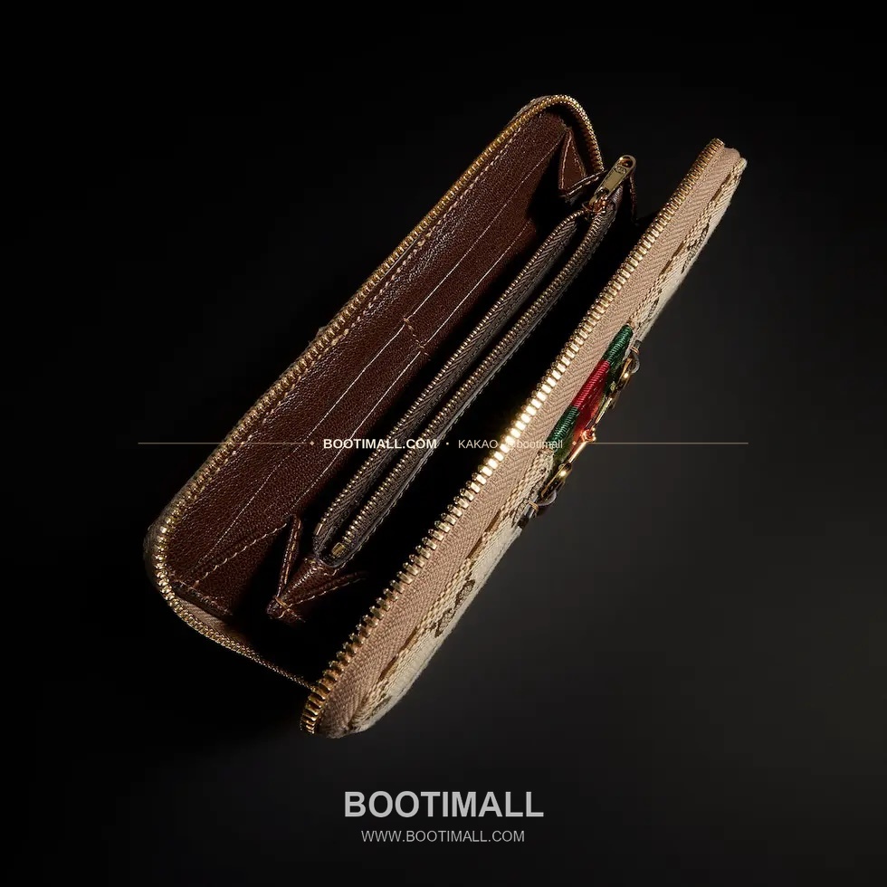 구찌 Generation GG 캔버스 홀스빗 웹스트랩 지퍼 장지갑 Gucci Generation GG Canvas Horsebit Web Strap Zip Long Wallet 867124 19.5cm 2