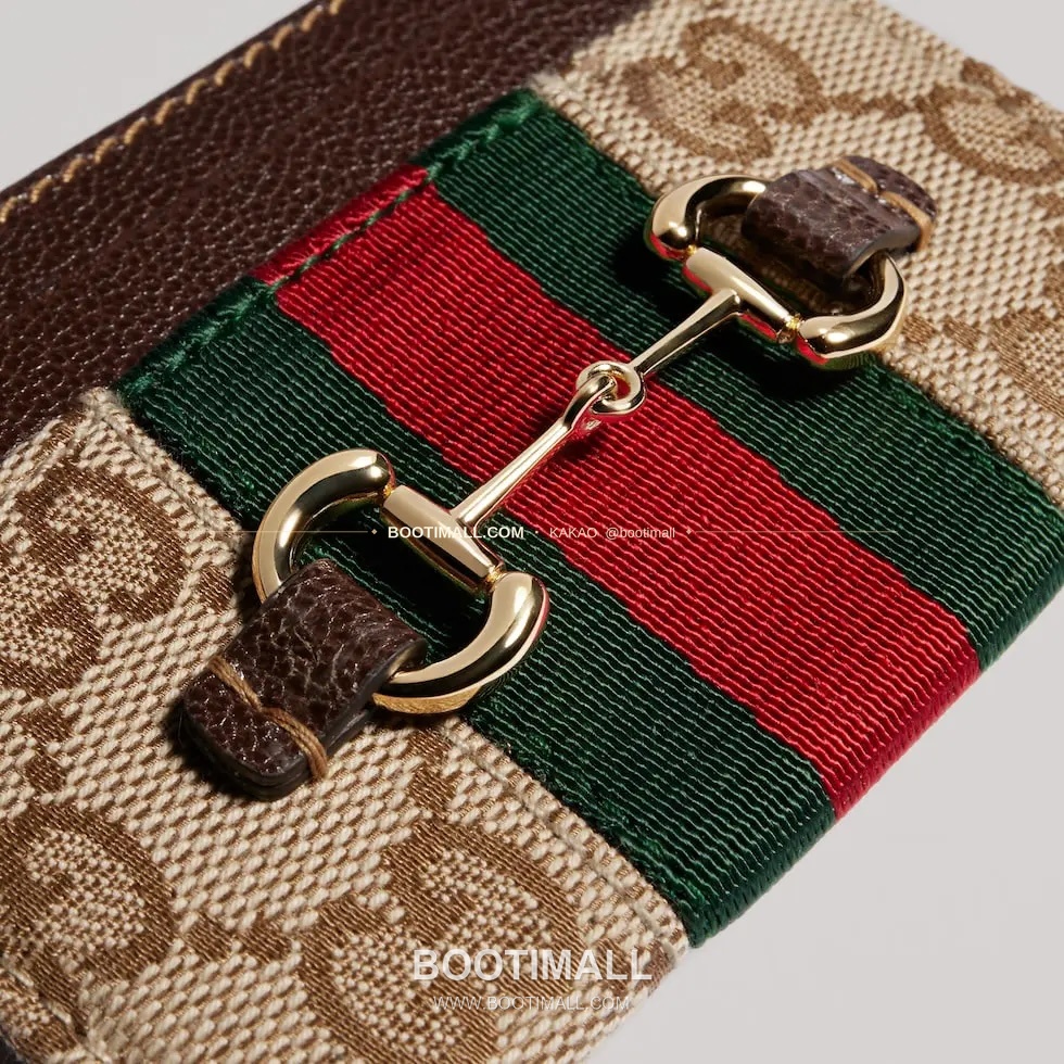 구찌 Generation GG 캔버스 홀스빗 웹스트랩 카드지갑 Gucci Generation GG Canvas Horsebit Web Strap Card Holder 867122 10cm 3
