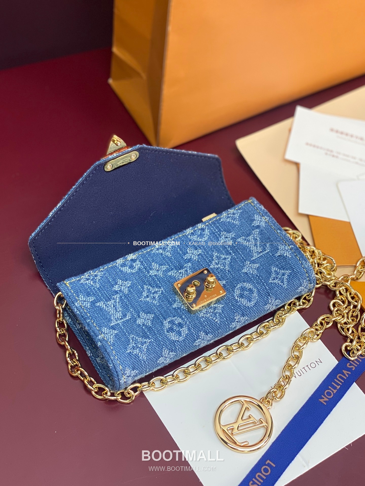 루이비통 Pouch Metis 데님 모노그램 체인 벨트백 Louis Vuitton Pouch Metis Denim Monogram Chain Belt Bag M4622Z 13.5cm 5