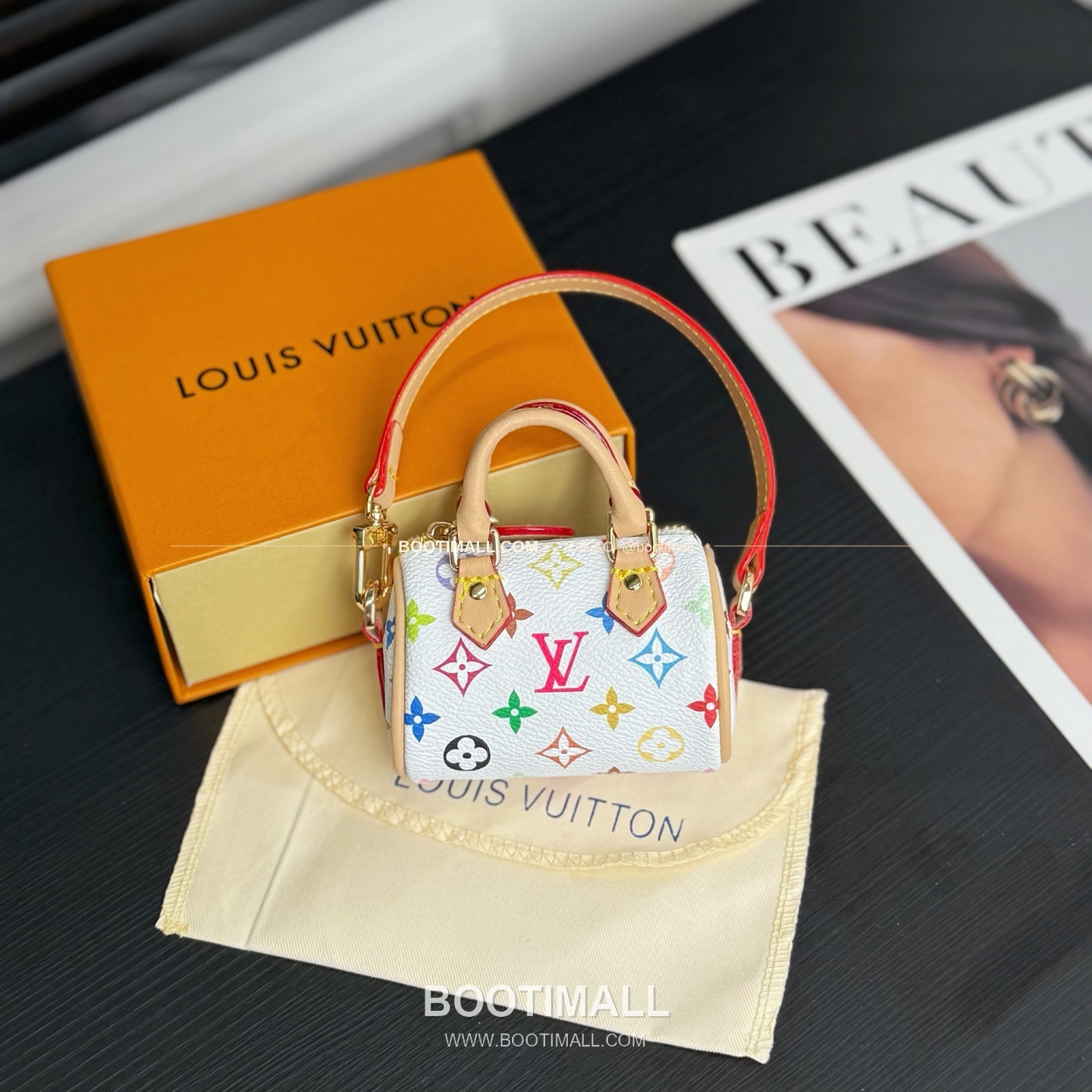 루이비통 Speedy 모노그램 미니 레더 체인 참 Louis Vuitton Speedy Monogram Mini Leather Chain Charm M01882 8cm 2