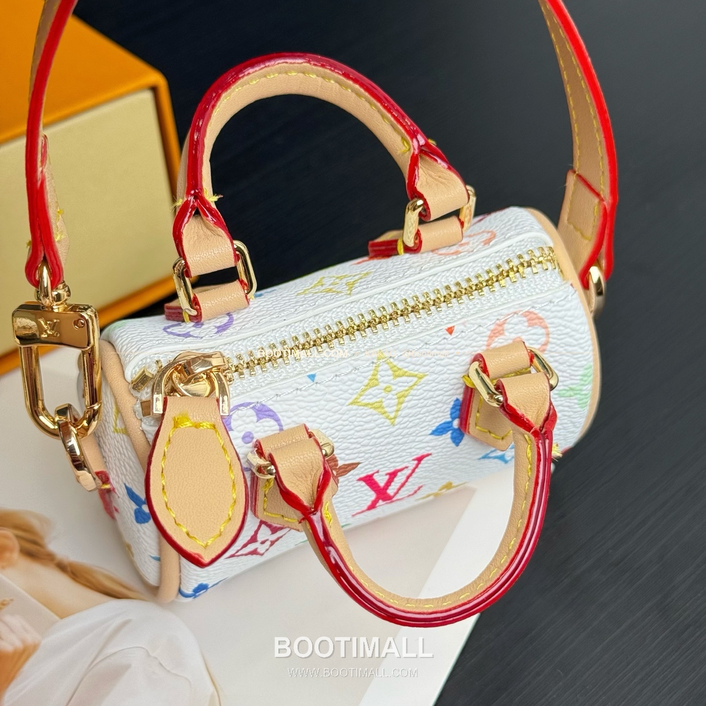 루이비통 Speedy 모노그램 미니 레더 체인 참 Louis Vuitton Speedy Monogram Mini Leather Chain Charm M01882 8cm 9