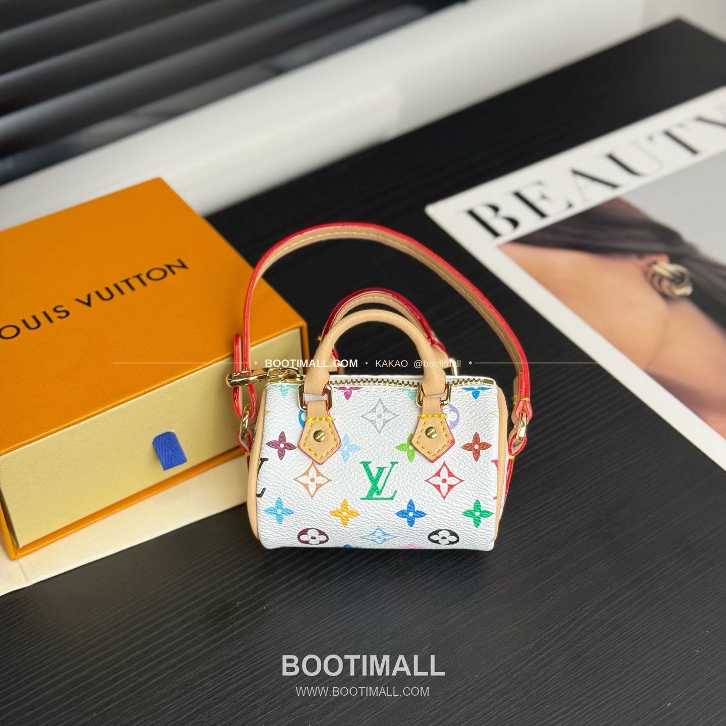 루이비통 Speedy 모노그램 미니 레더 체인 참 Louis Vuitton Speedy Monogram Mini Leather Chain Charm M01882 8cm 2