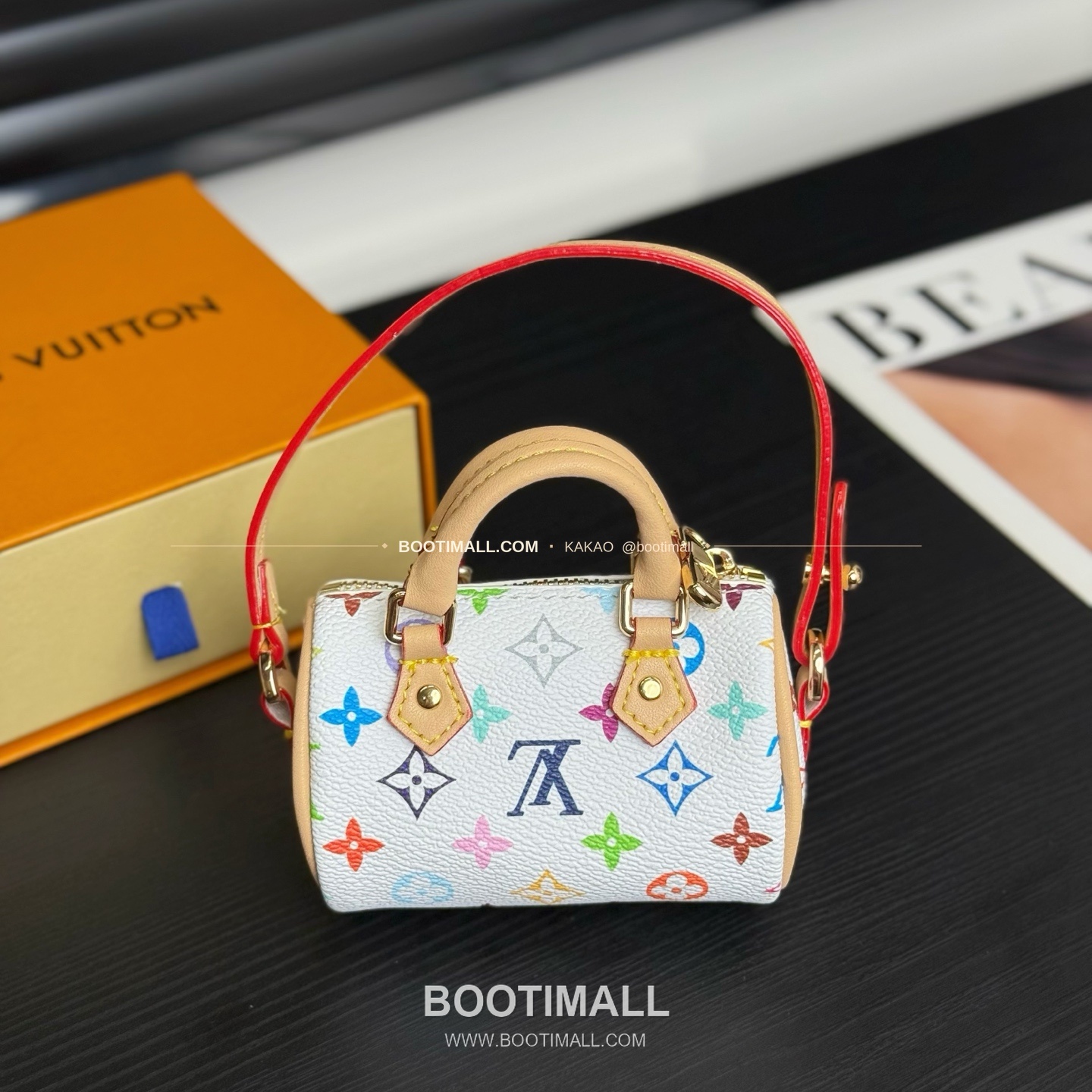 루이비통 Speedy 모노그램 미니 레더 체인 참 Louis Vuitton Speedy Monogram Mini Leather Chain Charm M01882 8cm 4