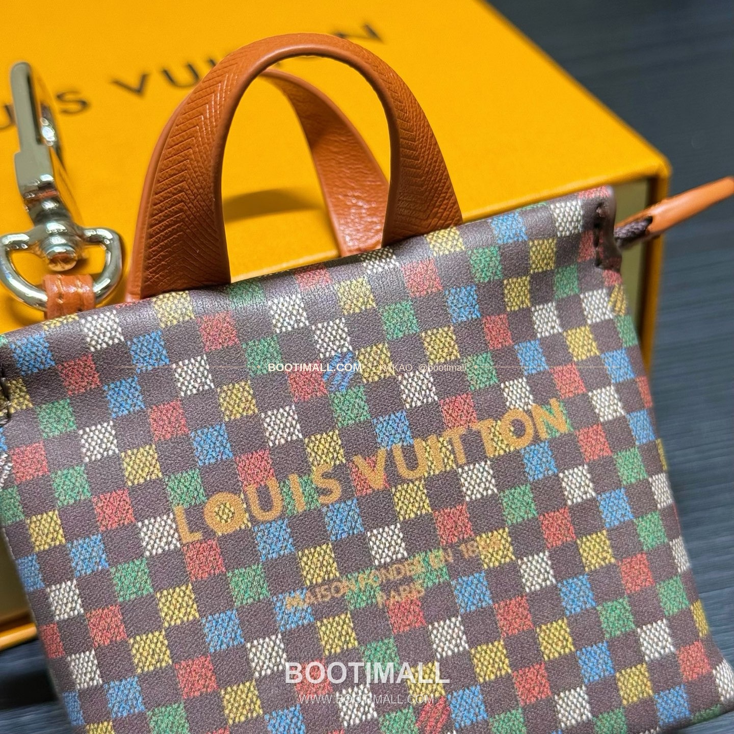 루이비통 Mini Shopper 레더 로고 체인 참 Louis Vuitton Mini Shopper Leather Logo Chain Charm M02699 9cm 8