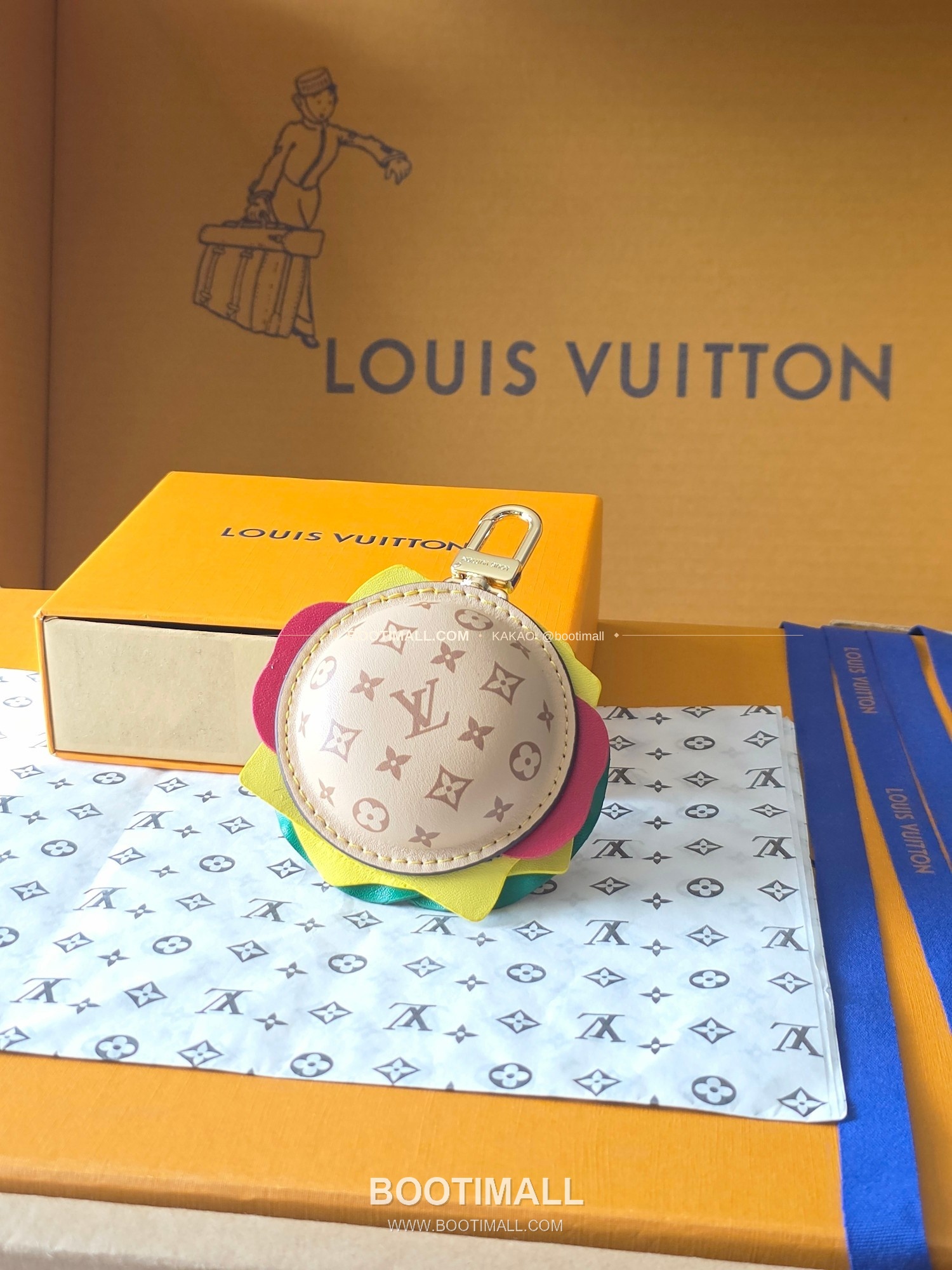 루이비통 버거 모노그램 레더 체인 참 Louis Vuitton Burger Monogram Leather Chain Charm M02550 10