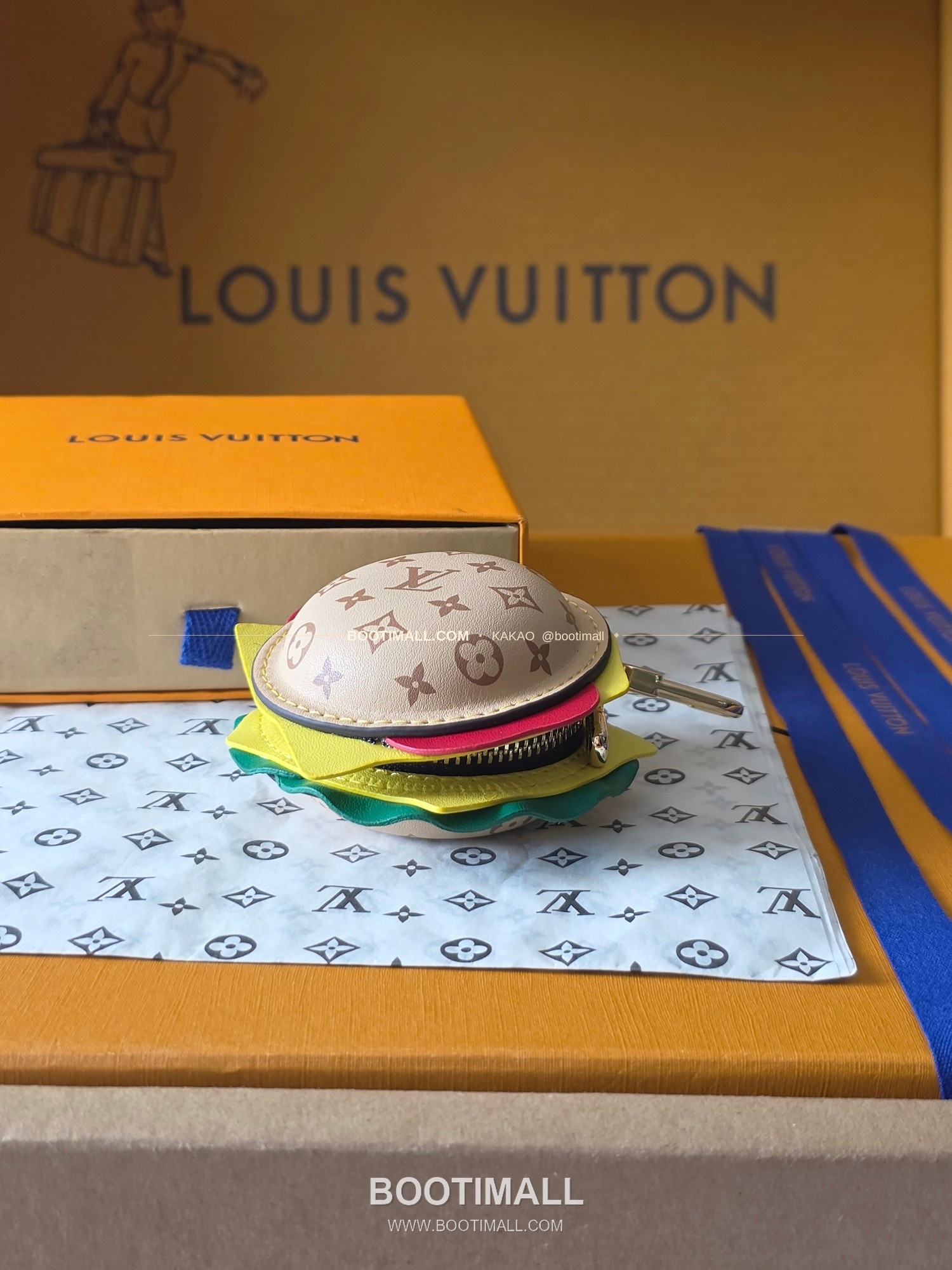 루이비통 버거 모노그램 레더 체인 참 Louis Vuitton Burger Monogram Leather Chain Charm M02550 12
