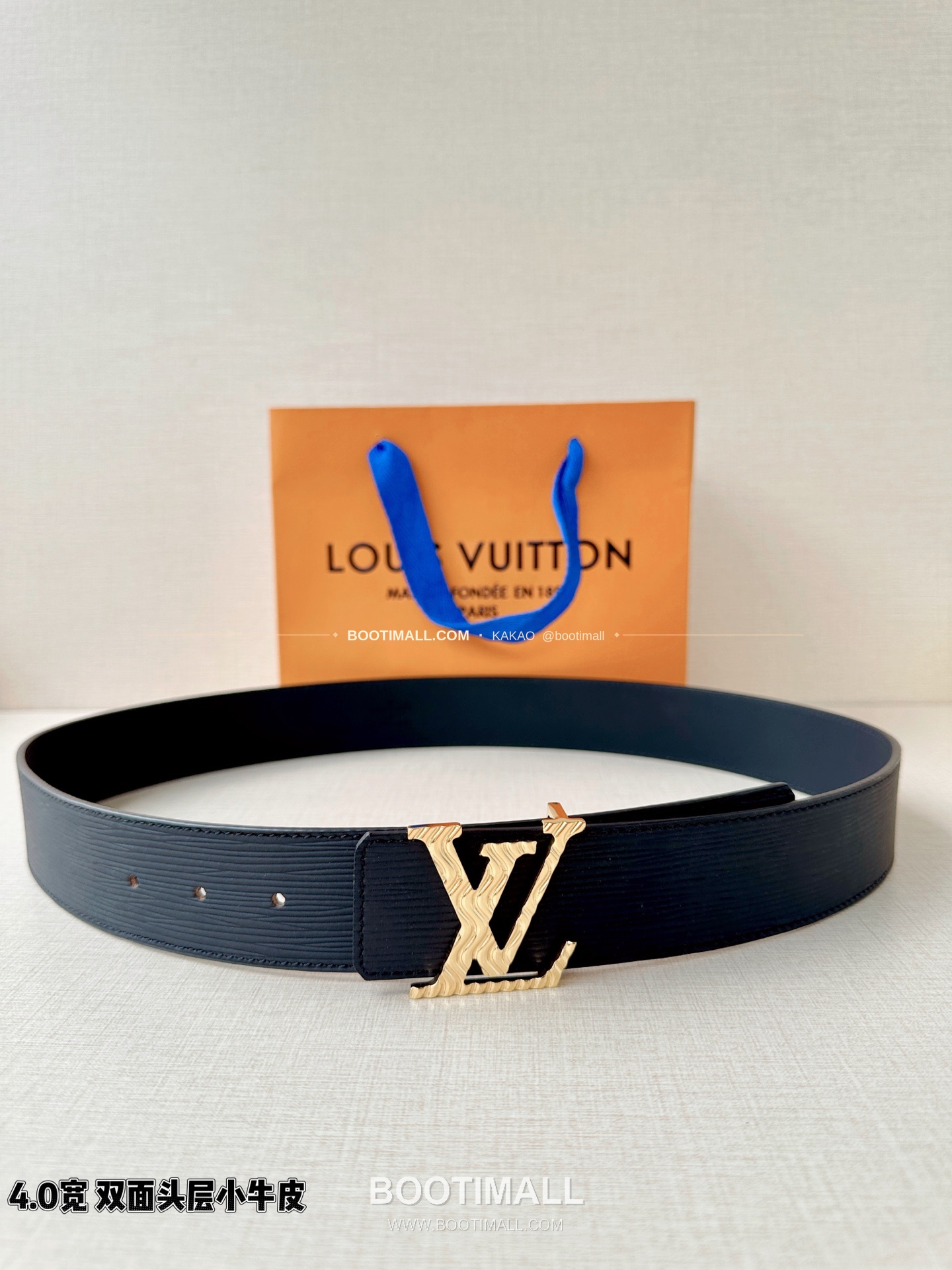 루이비통 LV 이니셜 에피 카프 리버서블 벨트 Louis Vuitton LV Initiales Epi Calfskin Reversible Belt 4cm 1