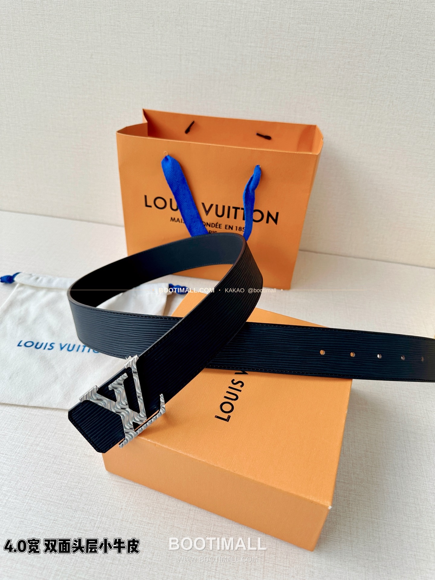 루이비통 LV 이니셜 에피 카프 리버서블 벨트 Louis Vuitton LV Initiales Epi Calfskin Reversible Belt 4cm 6