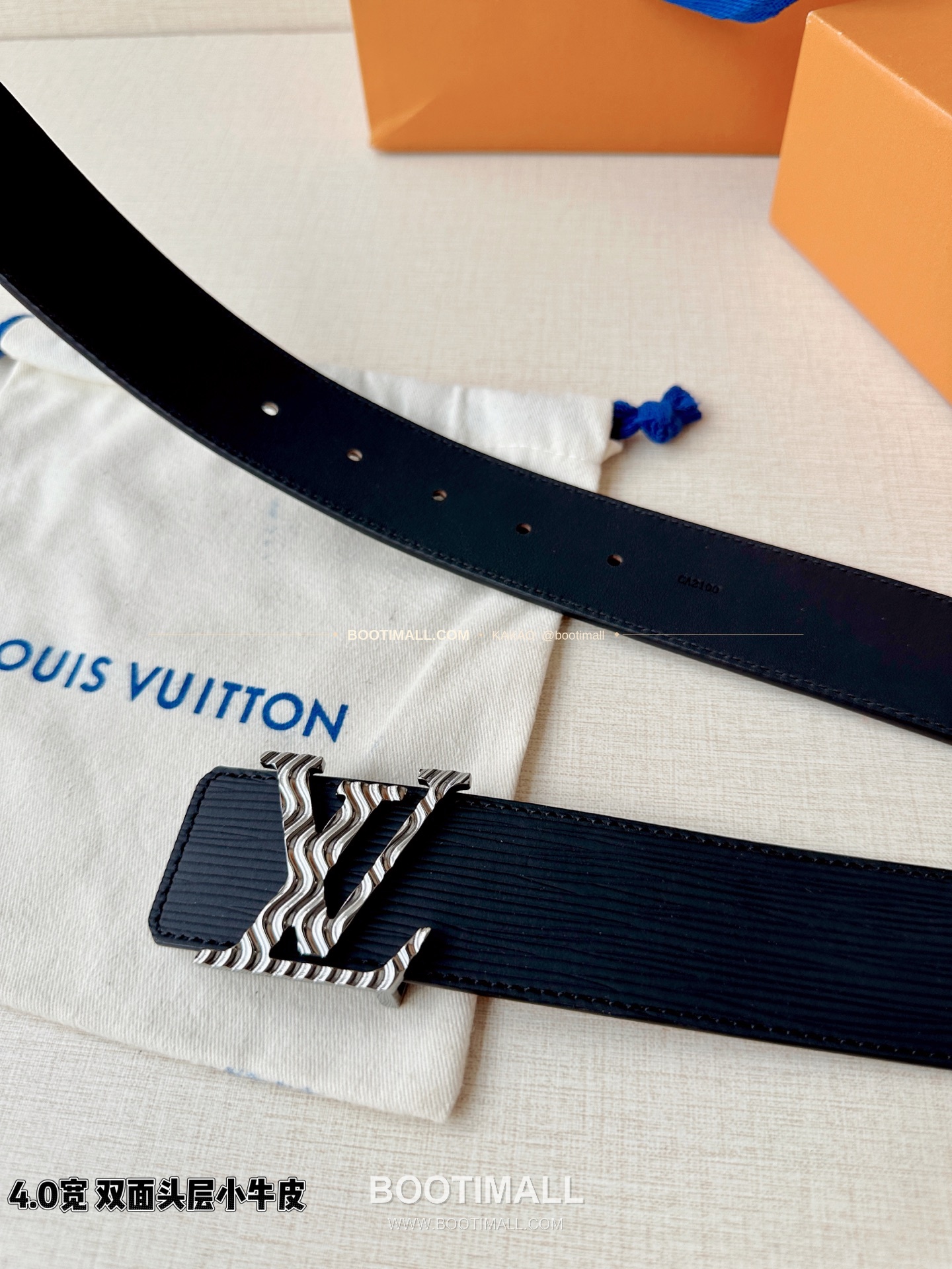 루이비통 LV 이니셜 에피 카프 리버서블 벨트 Louis Vuitton LV Initiales Epi Calfskin Reversible Belt 4cm 9