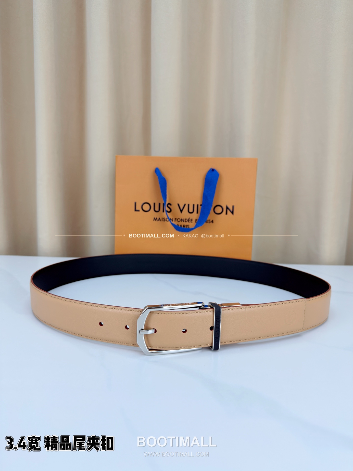 루이비통 LV 카프스킨 핀버클 리버서블 벨트 Louis Vuitton LV Calfskin Pin Buckle Reversible Belt 3.4cm 1