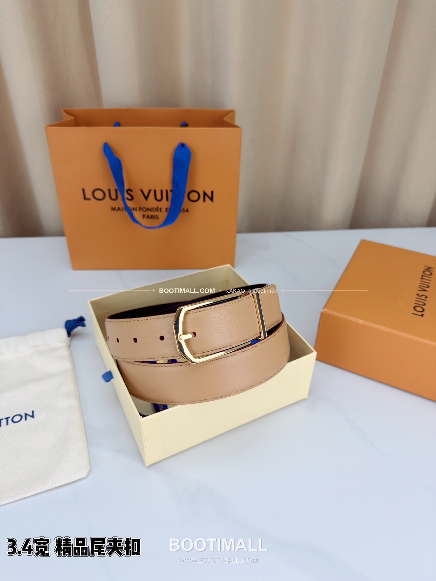 루이비통 LV 카프스킨 핀버클 리버서블 벨트 Louis Vuitton LV Calfskin Pin Buckle Reversible Belt 3.4cm 6