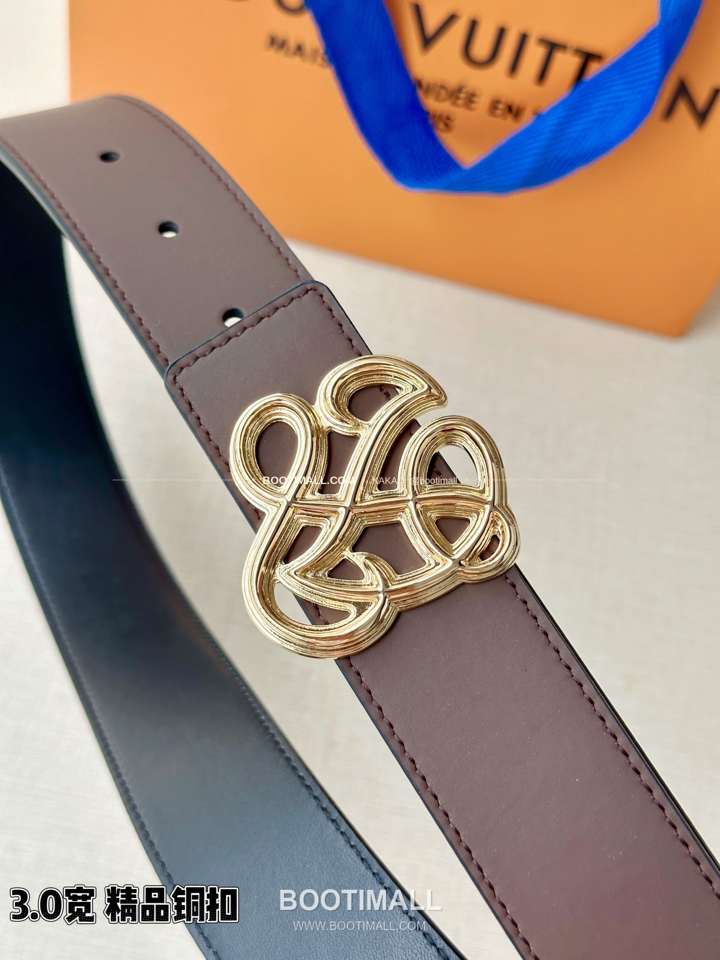 루이비통 LV 다이너스티 카프스킨 리버서블 벨트 Louis Vuitton LV Dynasty Calfskin Reversible Belt 3.4cm 2