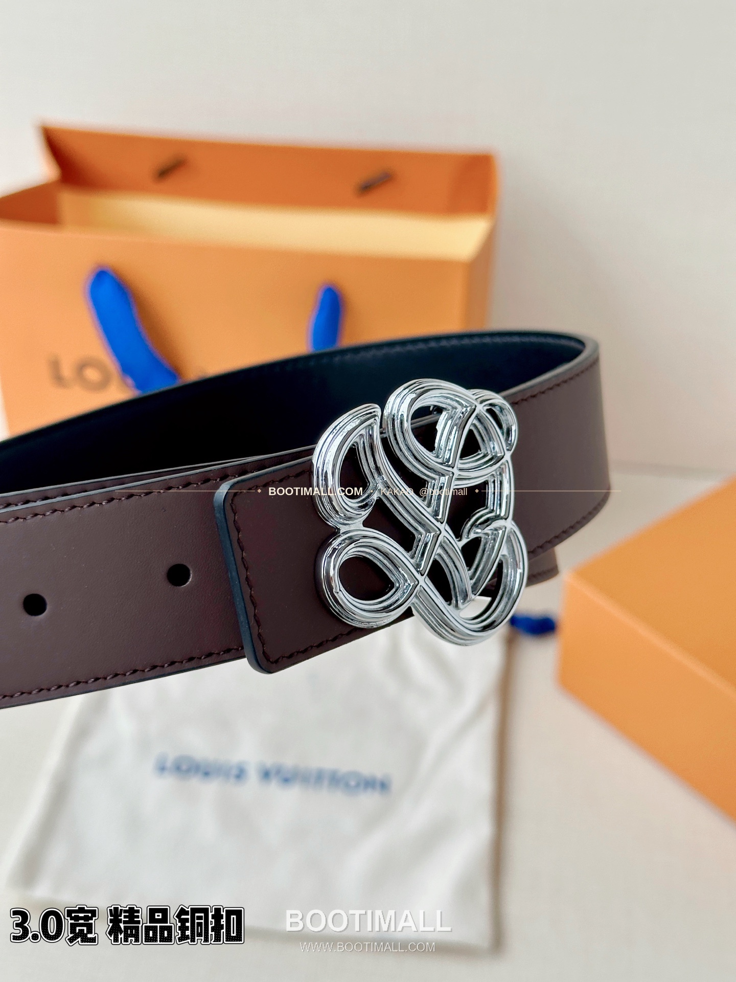 루이비통 LV 다이너스티 카프스킨 리버서블 벨트 Louis Vuitton LV Dynasty Calfskin Reversible Belt 3.4cm 5