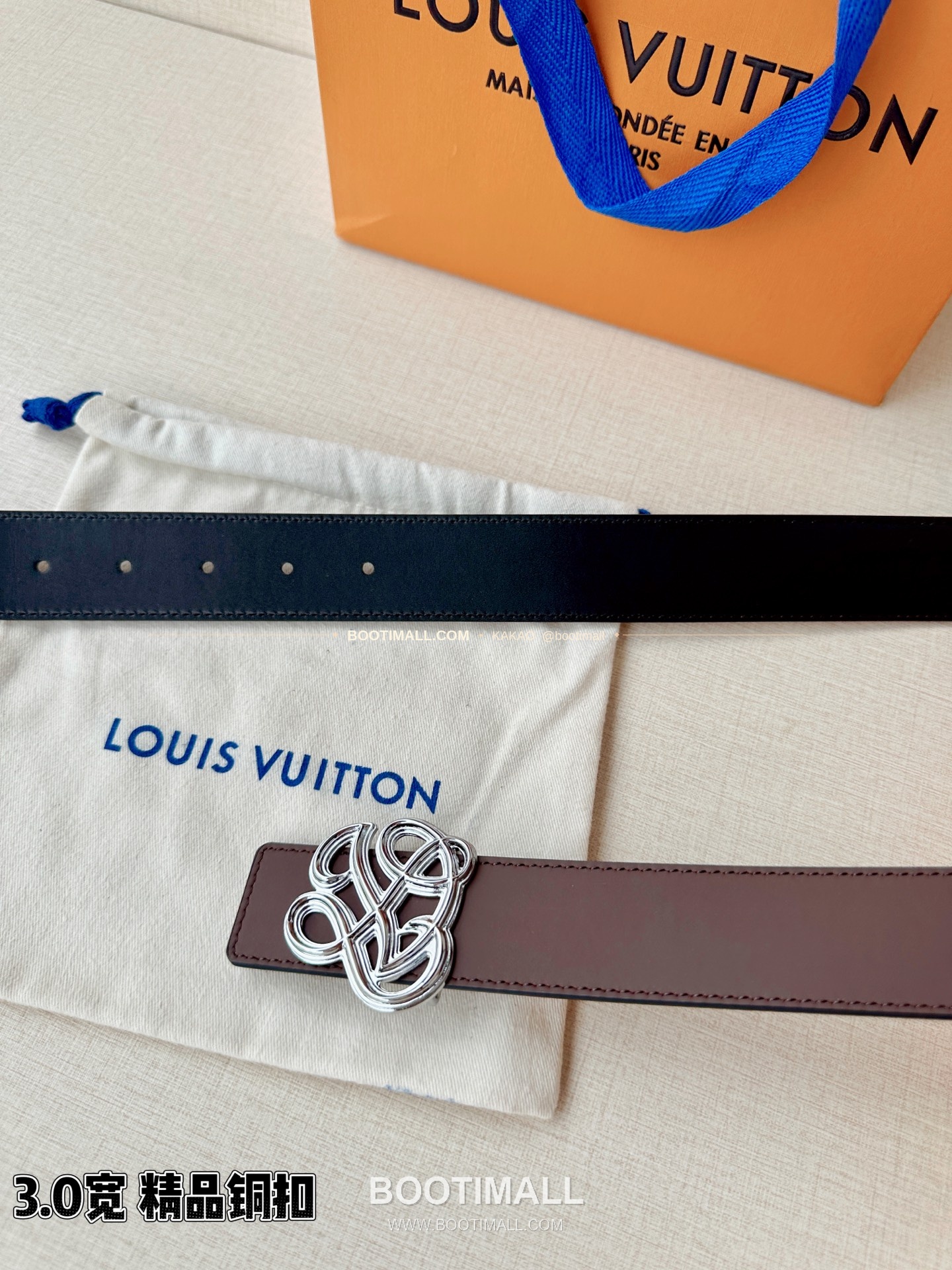루이비통 LV 다이너스티 카프스킨 리버서블 벨트 Louis Vuitton LV Dynasty Calfskin Reversible Belt 3.4cm 9