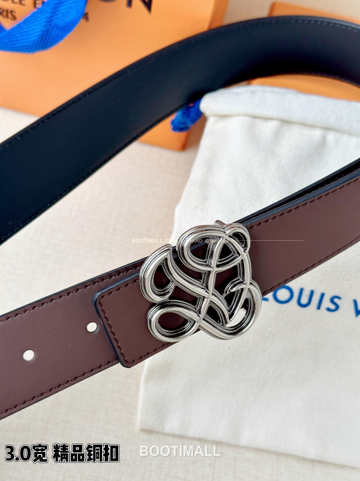 루이비통 LV 다이너스티 카프스킨 리버서블 벨트 Louis Vuitton LV Dynasty Calfskin Reversible Belt 3.4cm 2