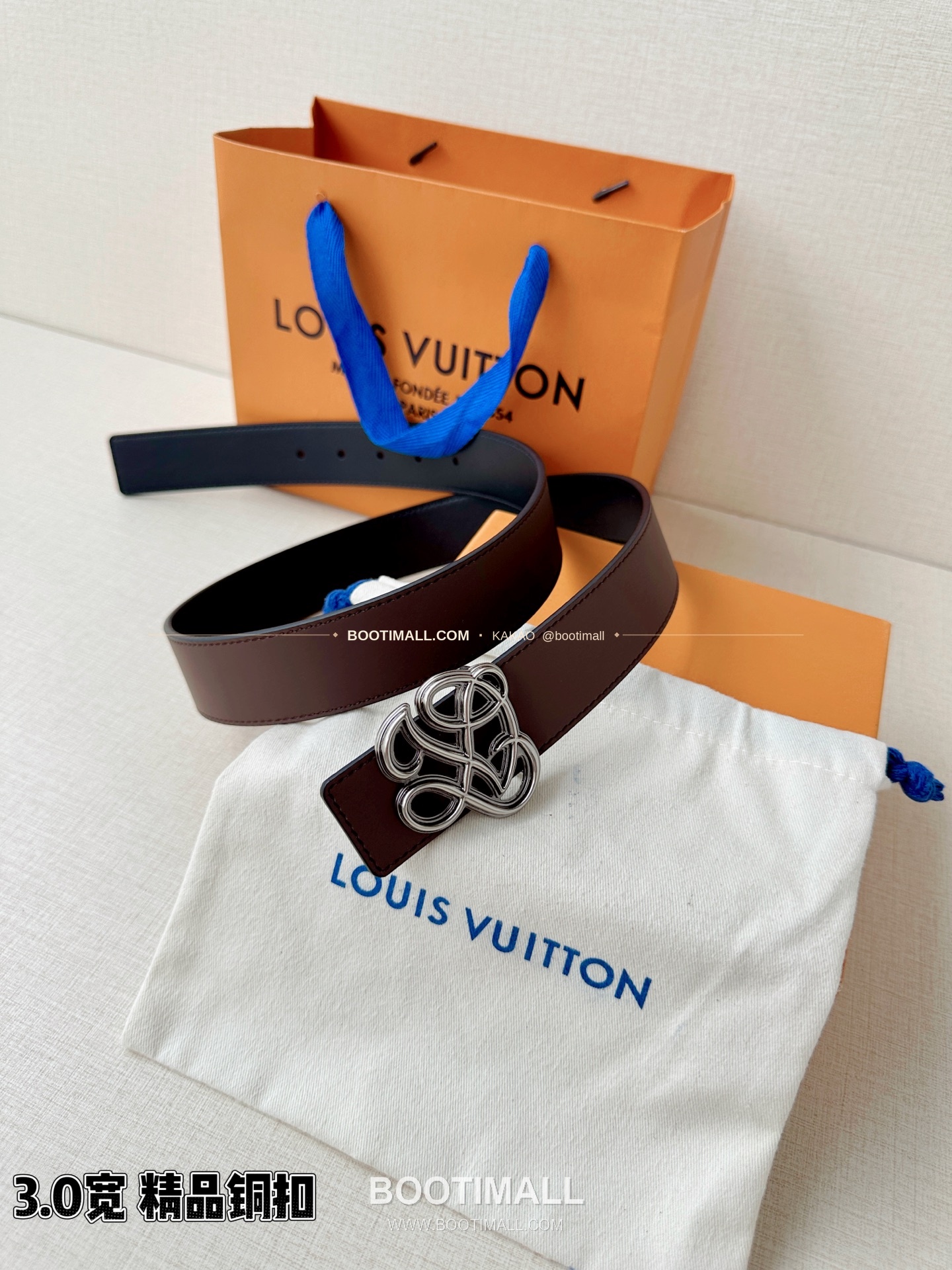 루이비통 LV 다이너스티 카프스킨 리버서블 벨트 Louis Vuitton LV Dynasty Calfskin Reversible Belt 3.4cm 3