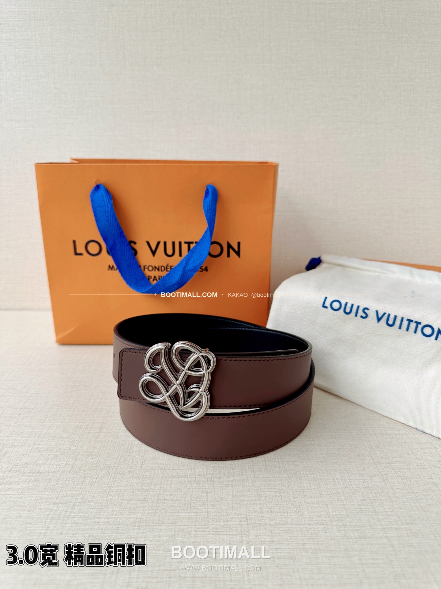 루이비통 LV 다이너스티 카프스킨 리버서블 벨트 Louis Vuitton LV Dynasty Calfskin Reversible Belt 3.4cm 4