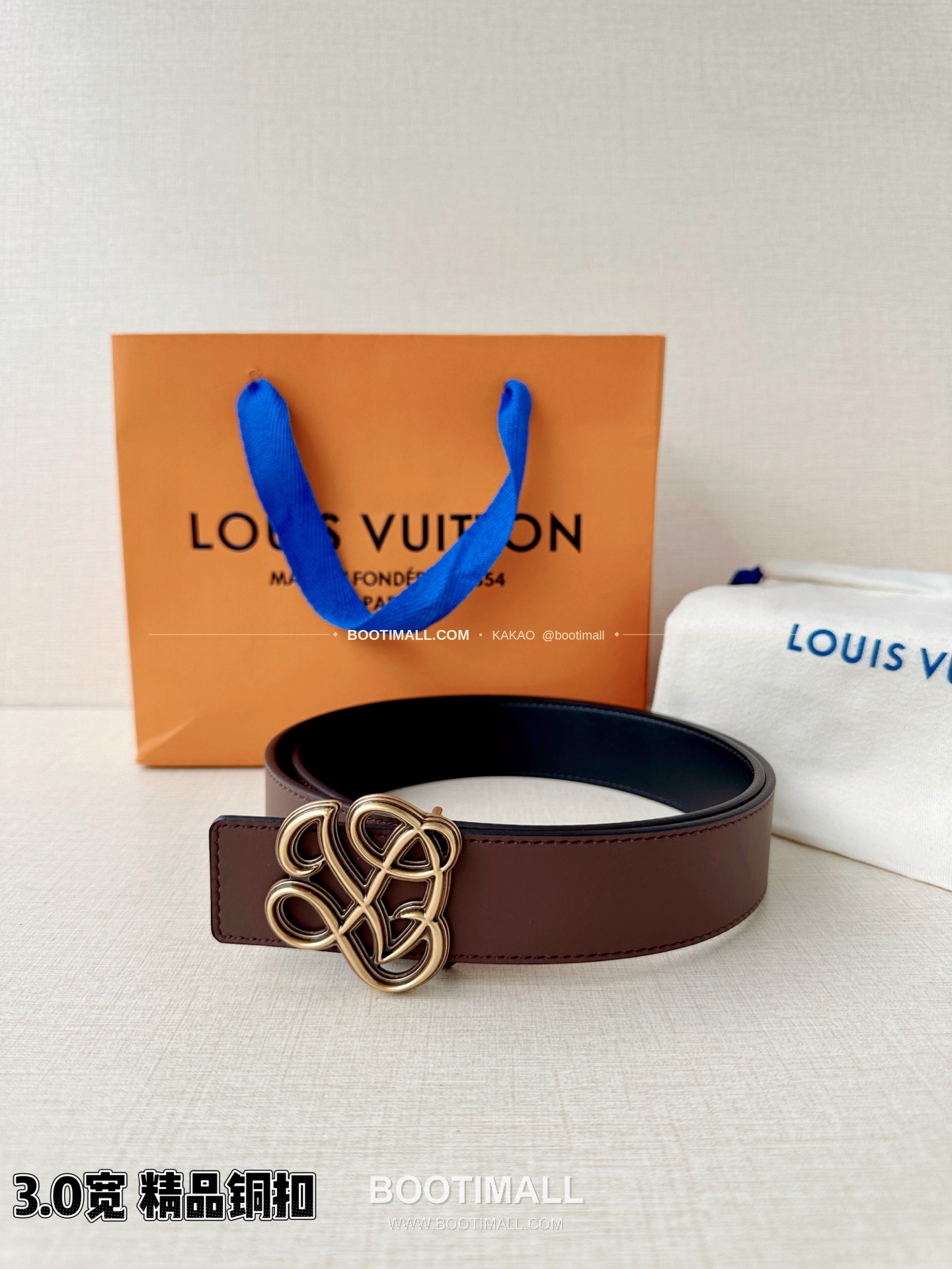 루이비통 LV 다이너스티 카프스킨 리버서블 벨트 Louis Vuitton LV Dynasty Calfskin Reversible Belt 3.4cm 8