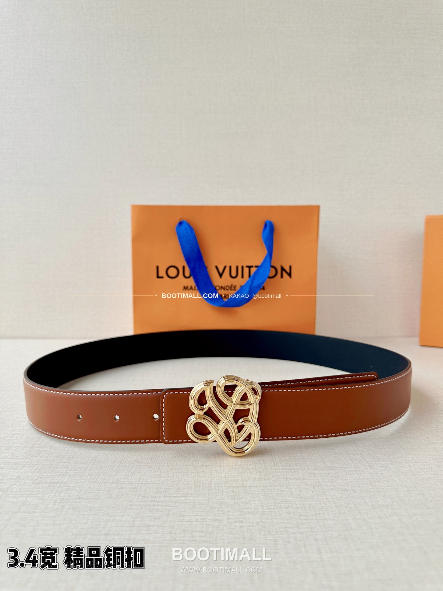 루이비통 LV 다이너스티 카프스킨 리버서블 벨트 Louis Vuitton LV Dynasty Calfskin Reversible Belt 3.4cm 1
