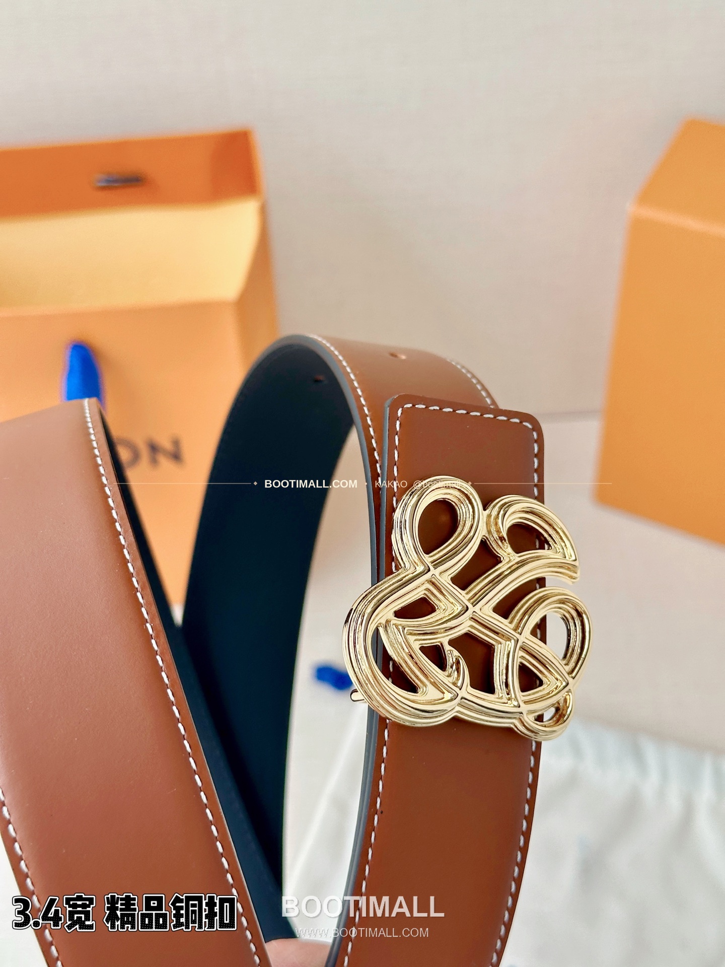 루이비통 LV 다이너스티 카프스킨 리버서블 벨트 Louis Vuitton LV Dynasty Calfskin Reversible Belt 3.4cm 3