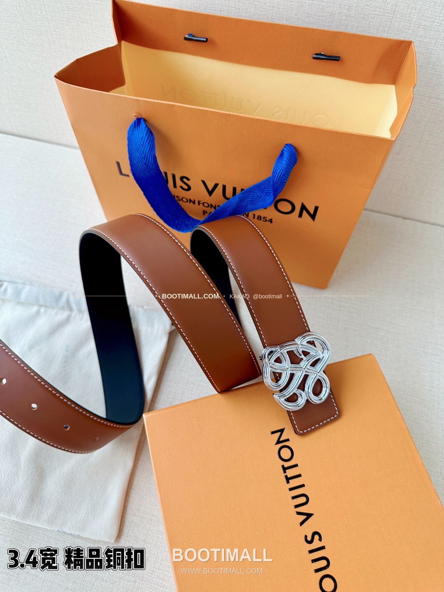 루이비통 LV 다이너스티 카프스킨 리버서블 벨트 Louis Vuitton LV Dynasty Calfskin Reversible Belt 3.4cm 6