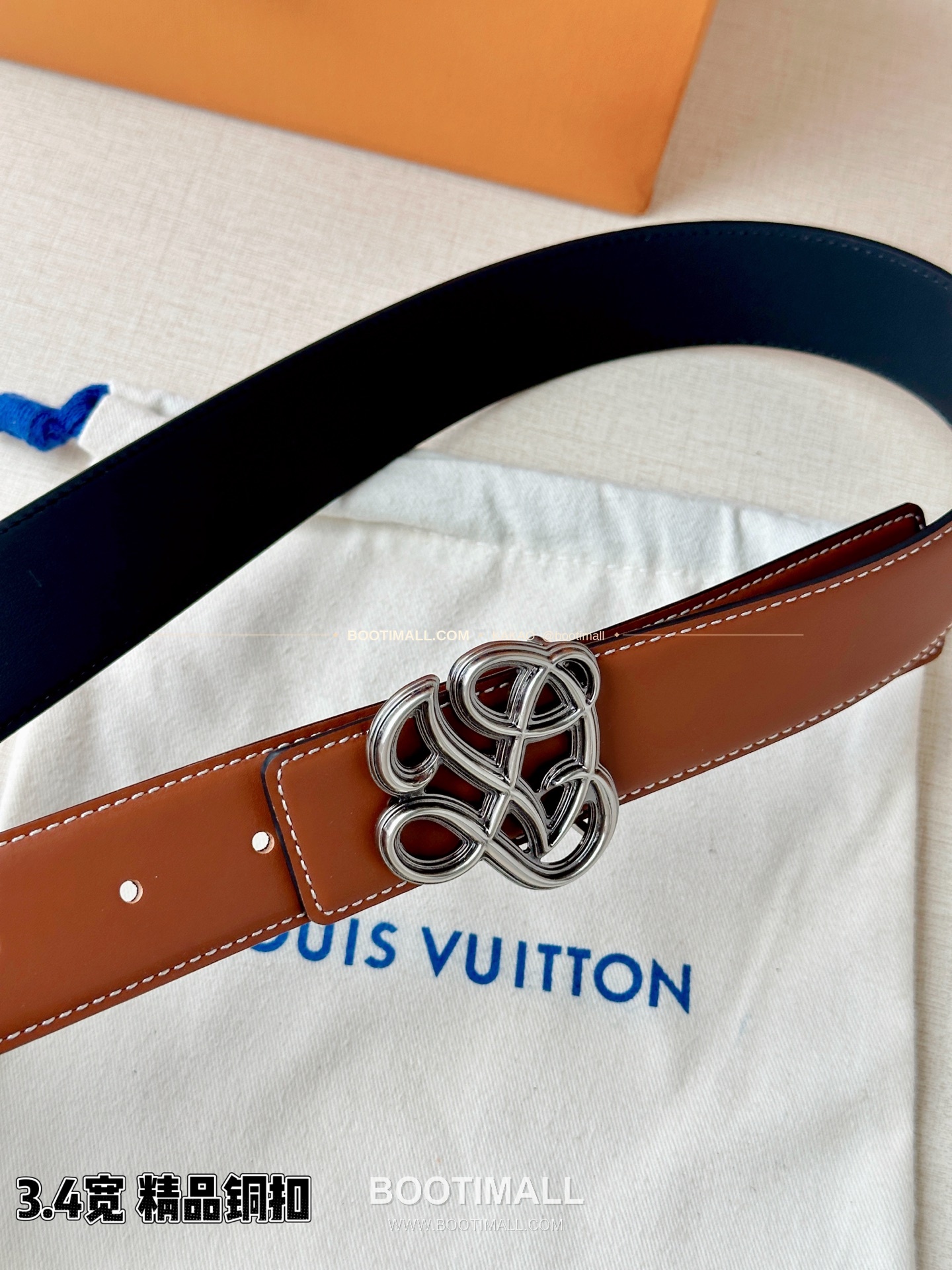 루이비통 LV 다이너스티 카프스킨 리버서블 벨트 Louis Vuitton LV Dynasty Calfskin Reversible Belt 3.4cm 2