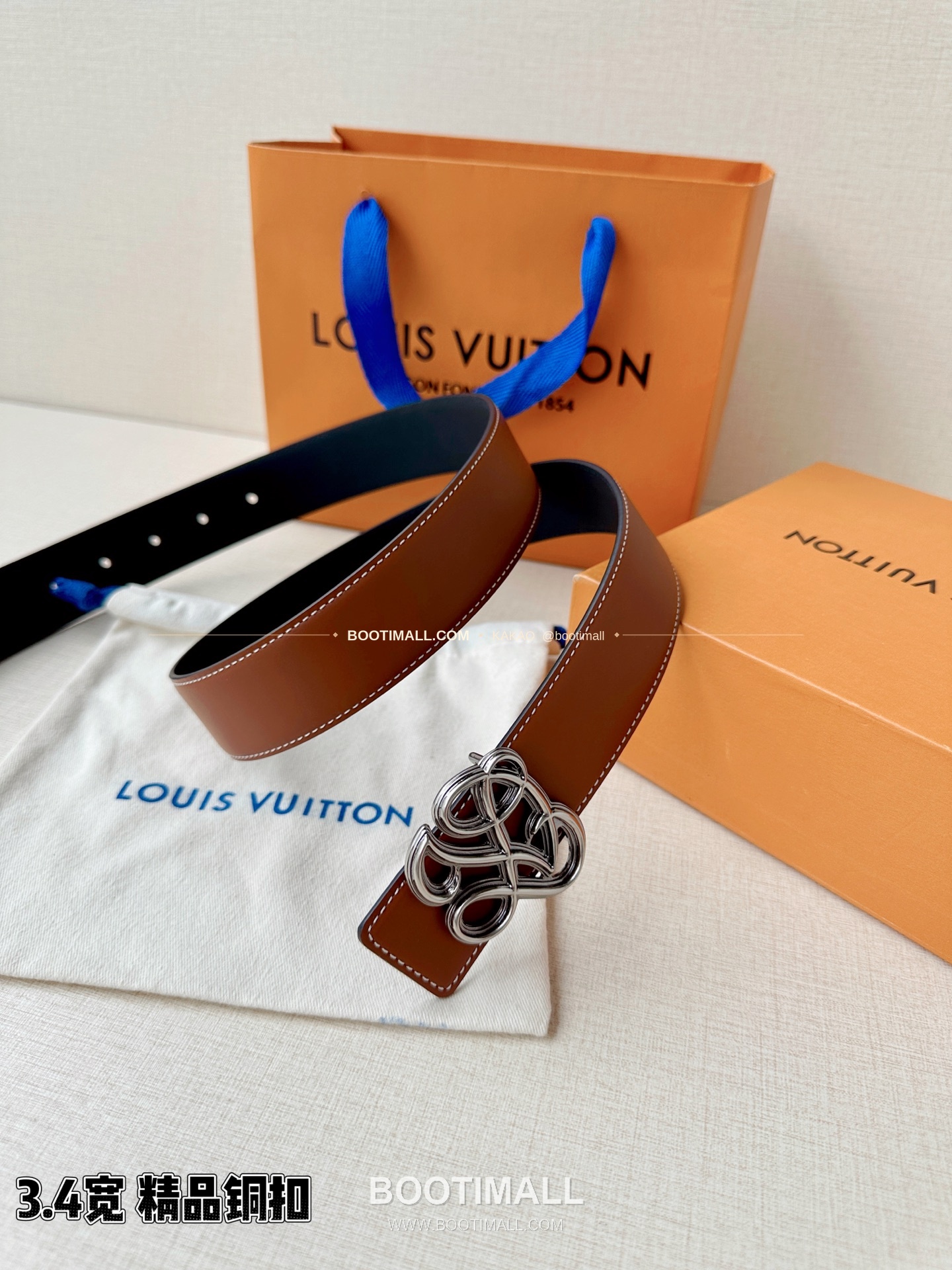 루이비통 LV 다이너스티 카프스킨 리버서블 벨트 Louis Vuitton LV Dynasty Calfskin Reversible Belt 3.4cm 4