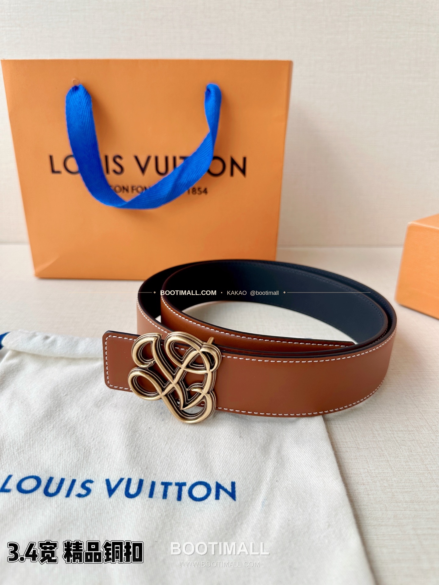 루이비통 LV 다이너스티 카프스킨 리버서블 벨트 Louis Vuitton LV Dynasty Calfskin Reversible Belt 3.4cm 6