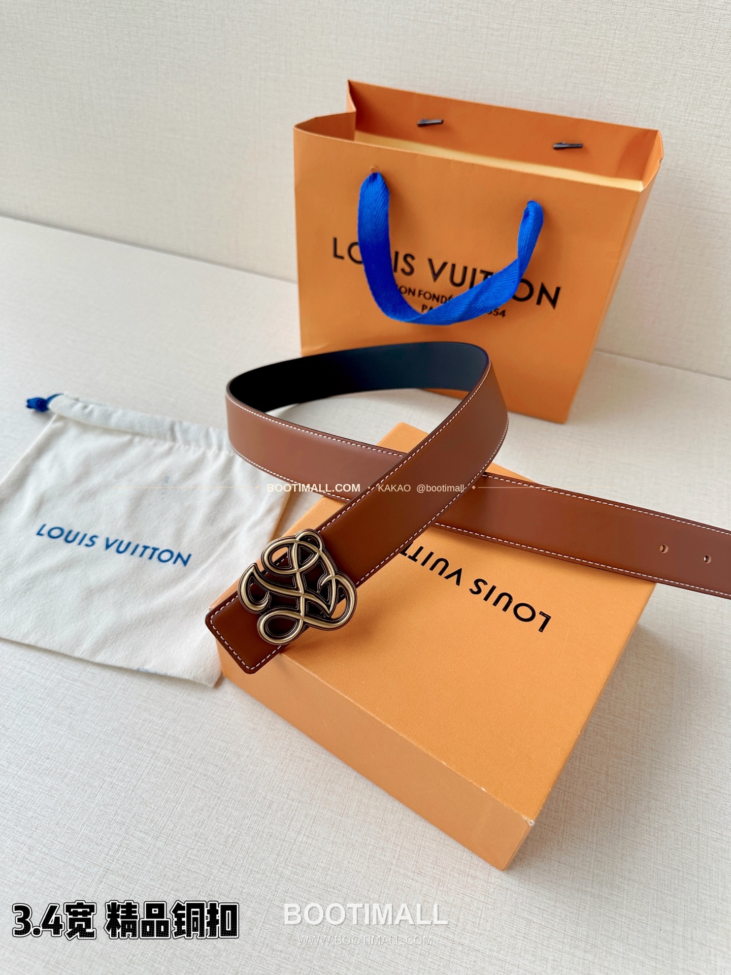 루이비통 LV 다이너스티 카프스킨 리버서블 벨트 Louis Vuitton LV Dynasty Calfskin Reversible Belt 3.4cm 7