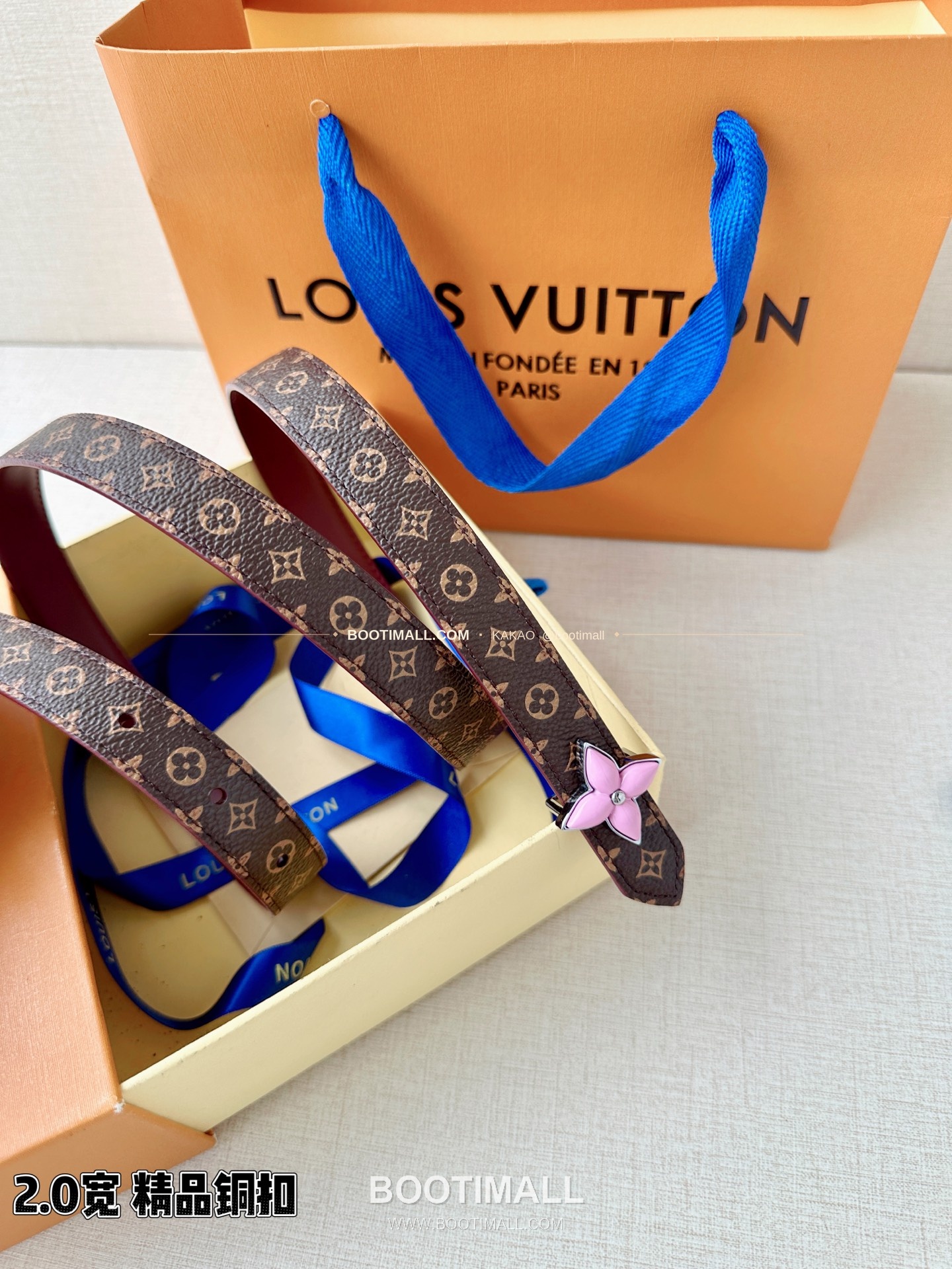 루이비통 LV 미니 플라워그램 모노그램 캔버스 리버서블 벨트 Louis Vuitton LV Mini Flowergram Monogram Canvas Reversible Belt 2cm 8