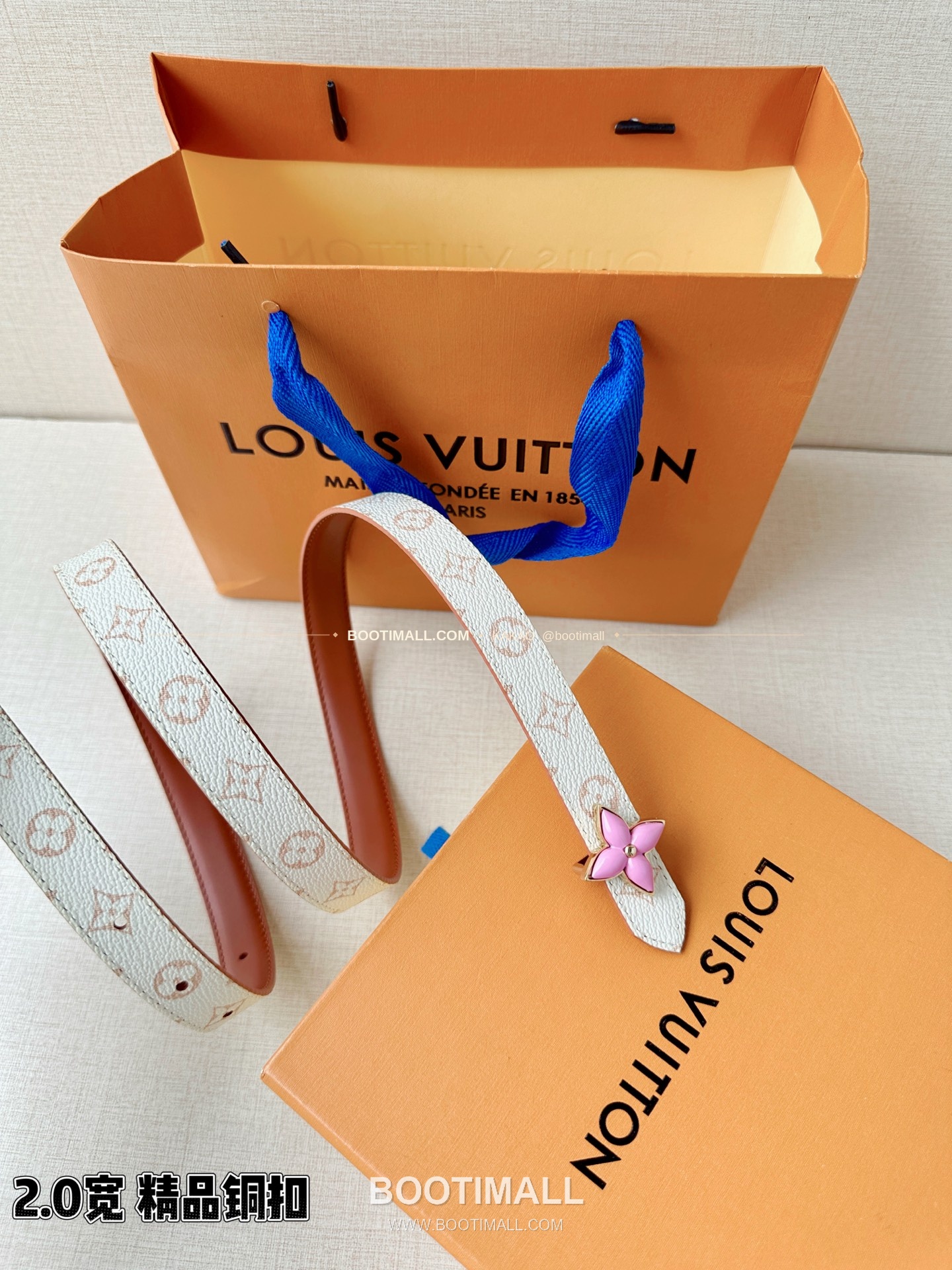 루이비통 LV 미니 플라워그램 모노그램 캔버스 리버서블 벨트 Louis Vuitton LV Mini Flowergram Monogram Canvas Reversible Belt 2cm 3