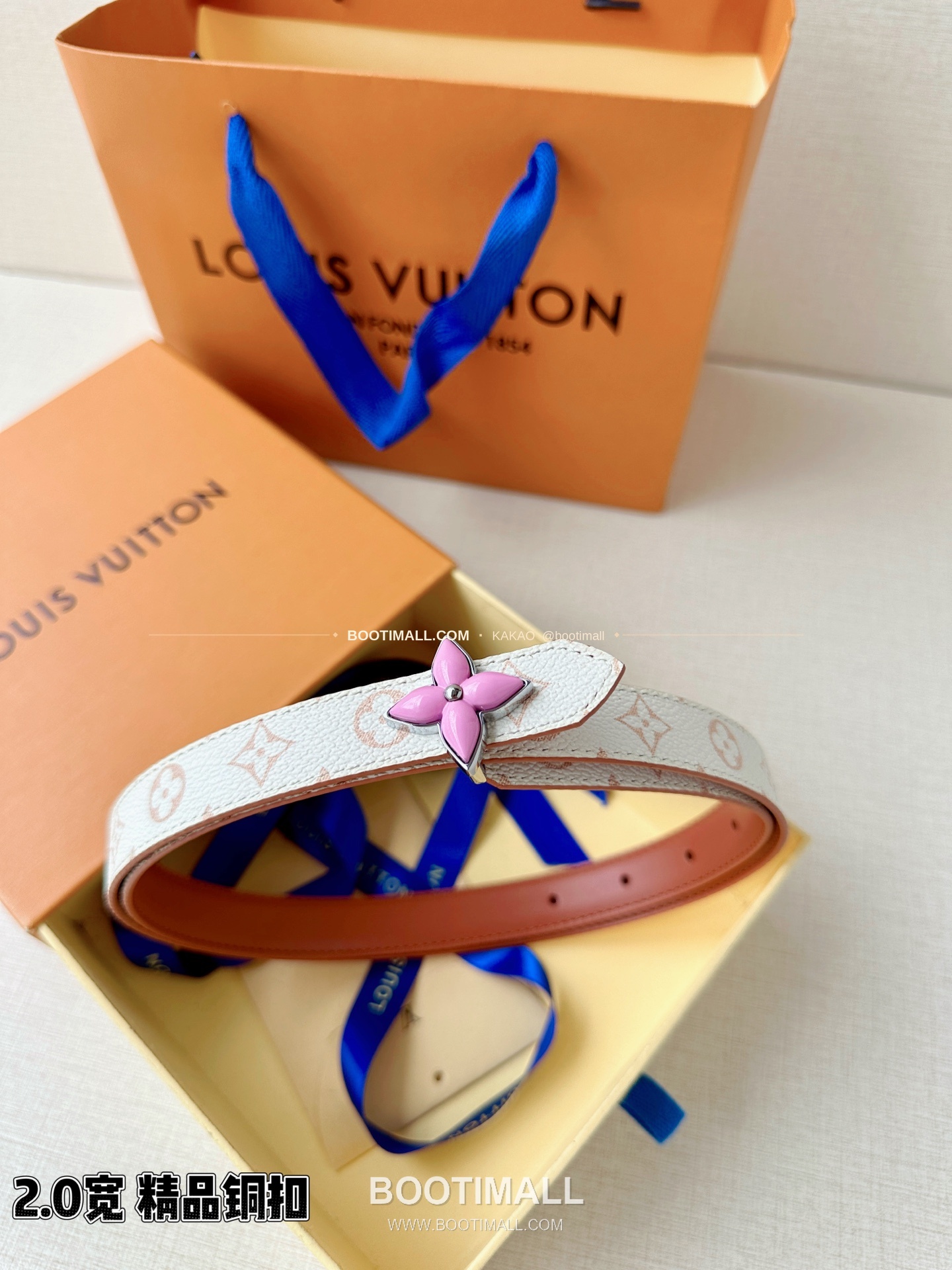 루이비통 LV 미니 플라워그램 모노그램 캔버스 리버서블 벨트 Louis Vuitton LV Mini Flowergram Monogram Canvas Reversible Belt 2cm 9