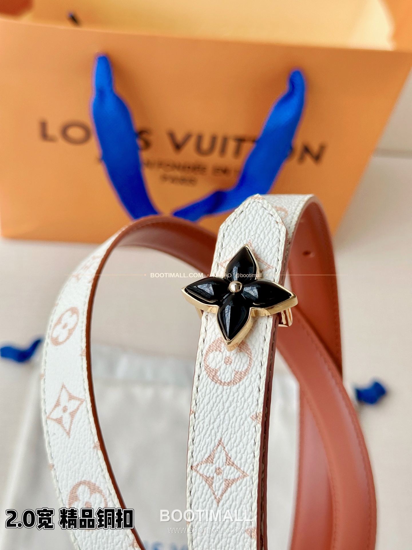 루이비통 LV 미니 플라워그램 모노그램 캔버스 리버서블 벨트 Louis Vuitton LV Mini Flowergram Monogram Canvas Reversible Belt 2cm 4